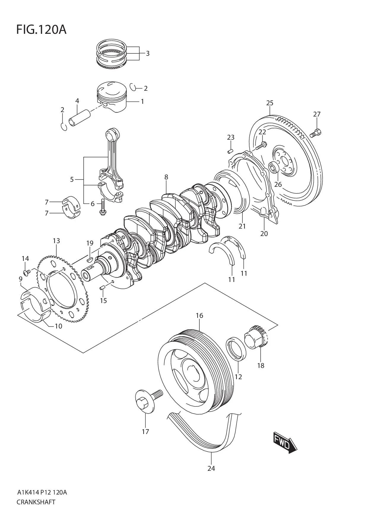 FIG.120A CRANKSHAFT