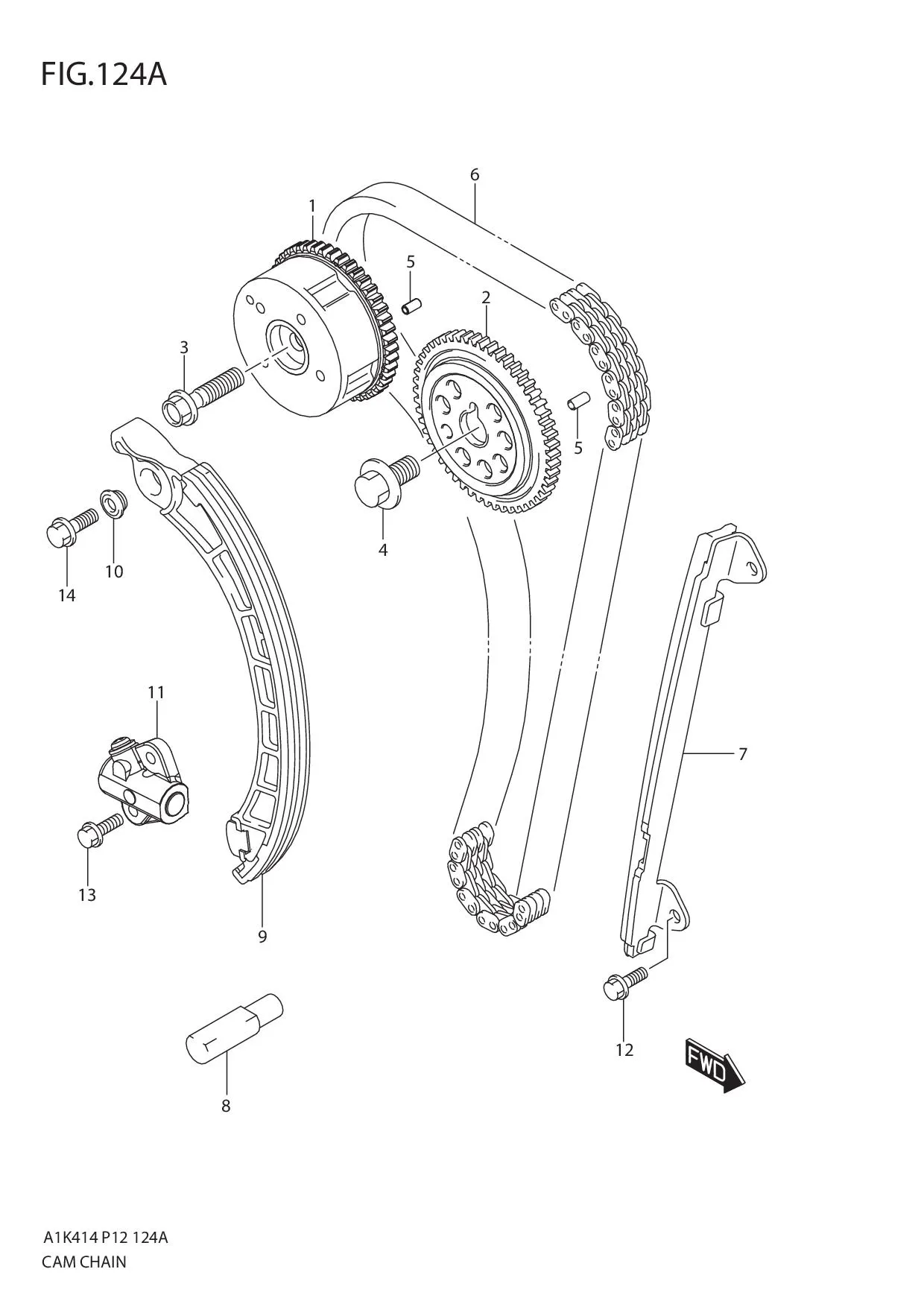 FIG.124A CAM CHAIN