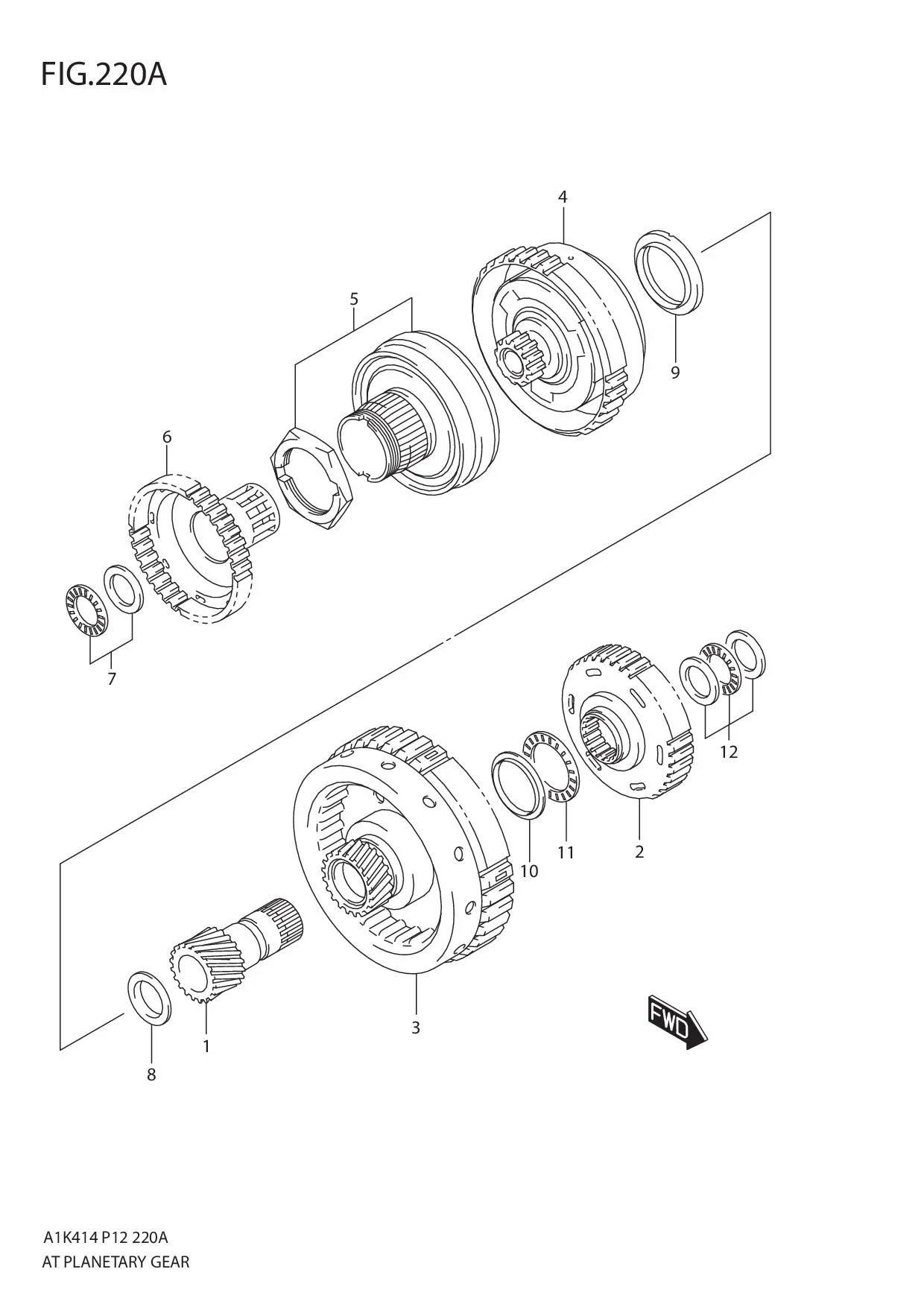 FIG.220A AT PLANETARY GEAR (4AT)