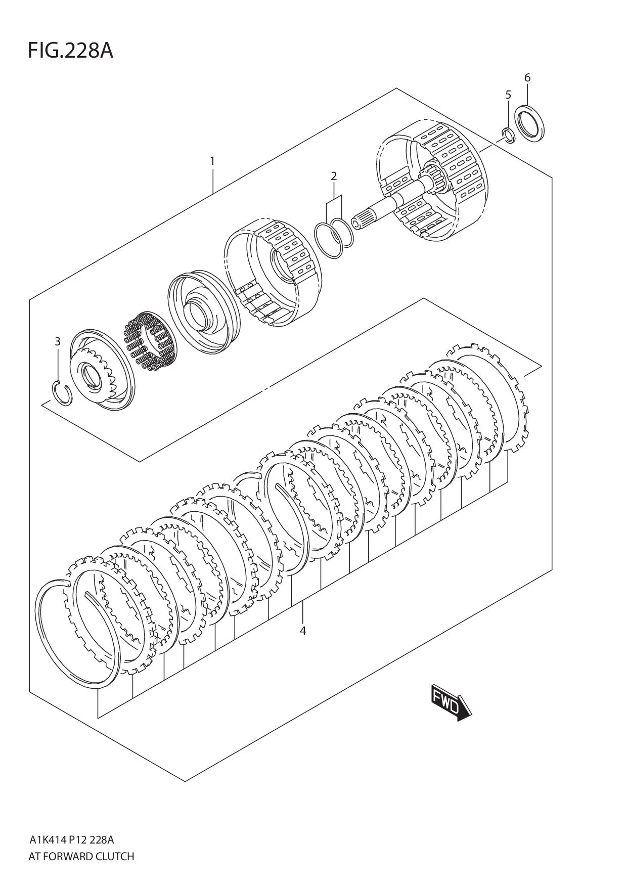 FIG.228A AT FORWARD CLUTCH (4AT)