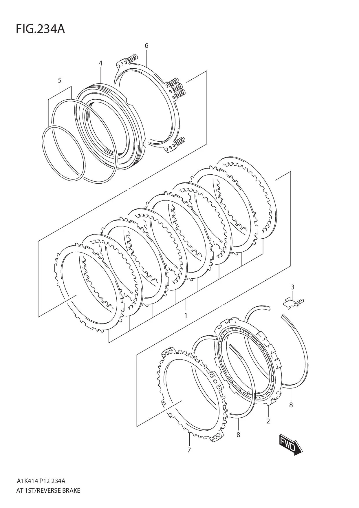 FIG.234A AT 1ST/REVERSE BRAKE (4AT)