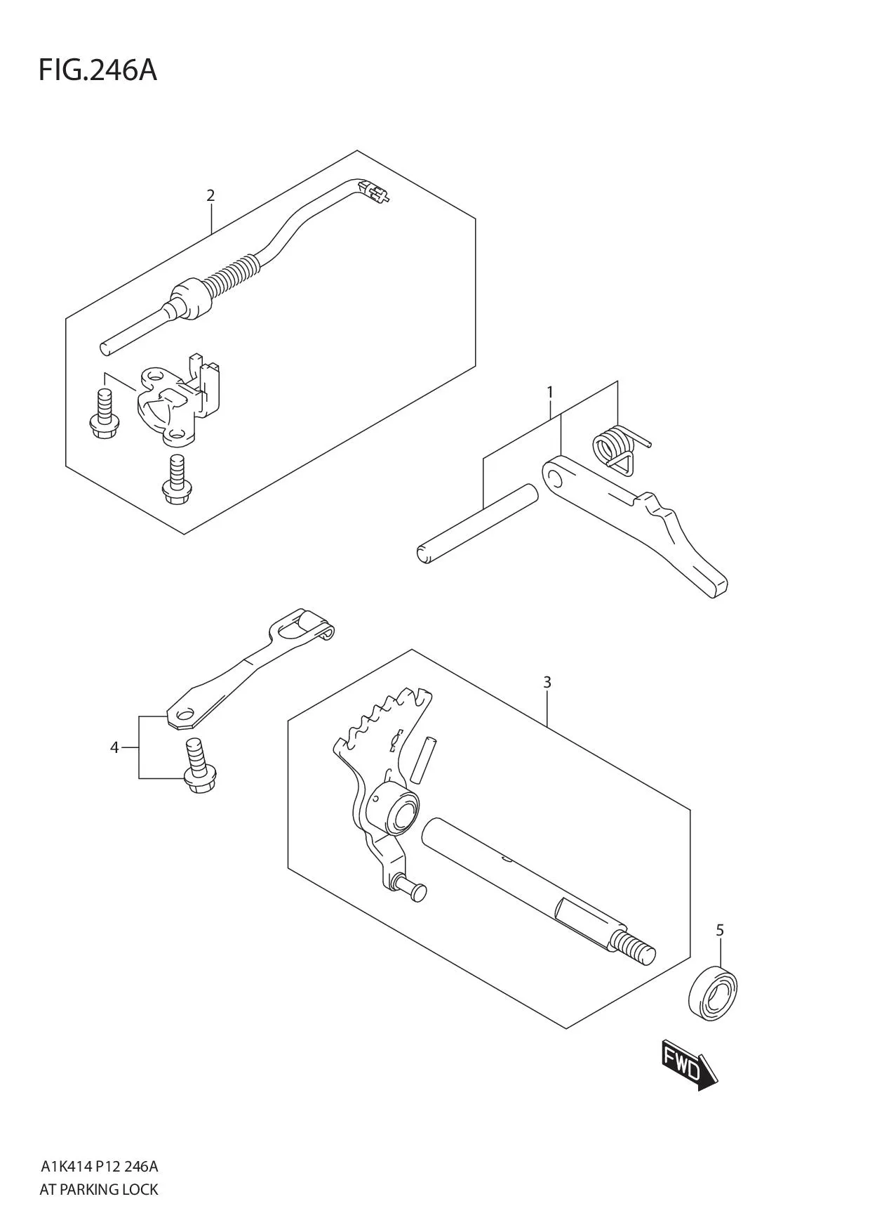FIG.246A AT PARKING LOCK (4AT)