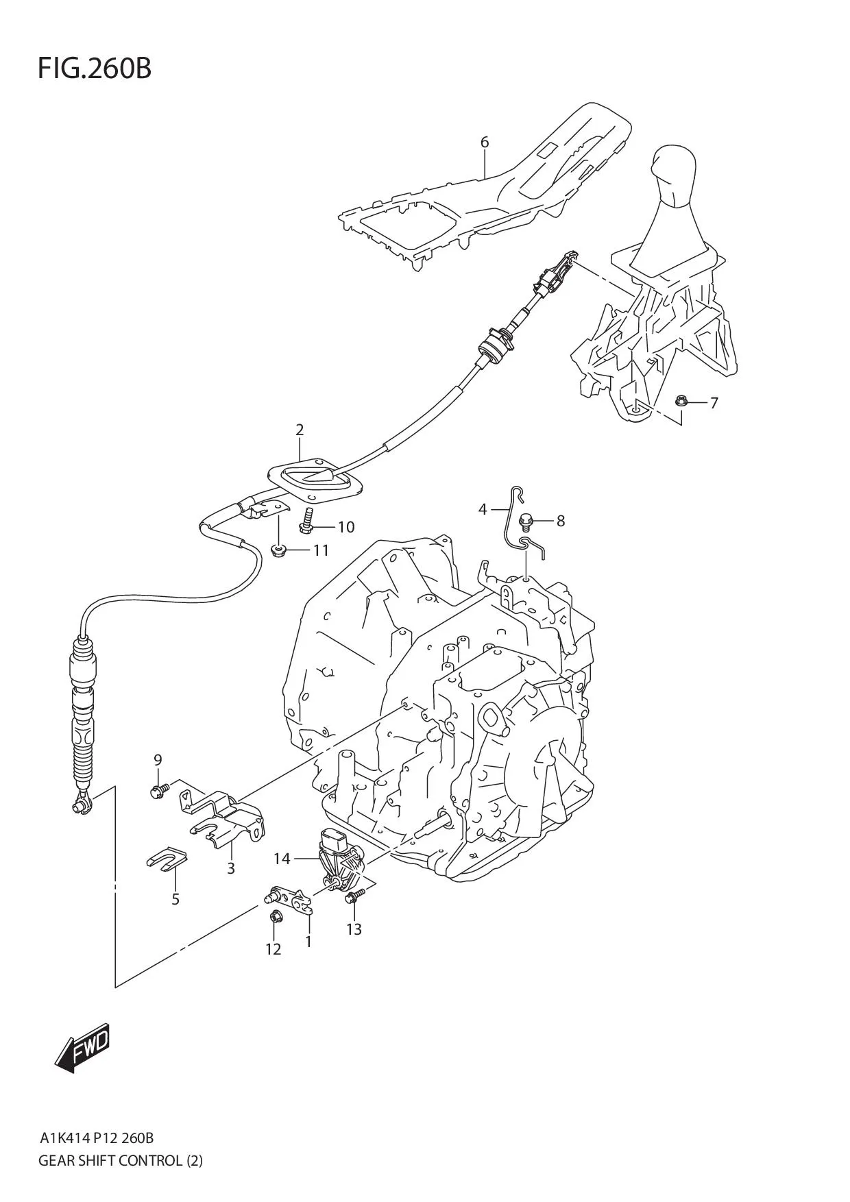 FIG.260B GEAR SHIFT CONTROL (4AT)