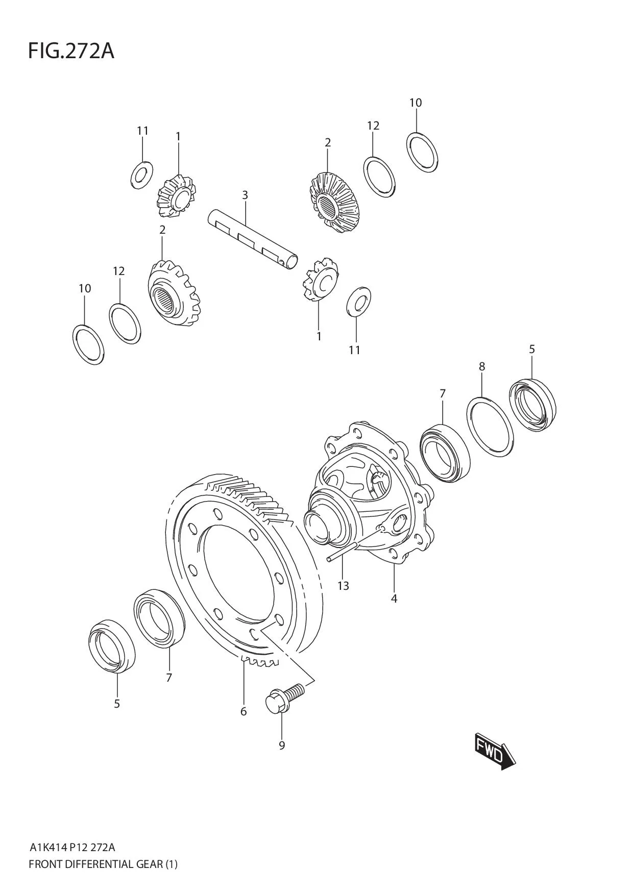FIG.272A FRONT DIFFERENTIAL GEAR (5MT)
