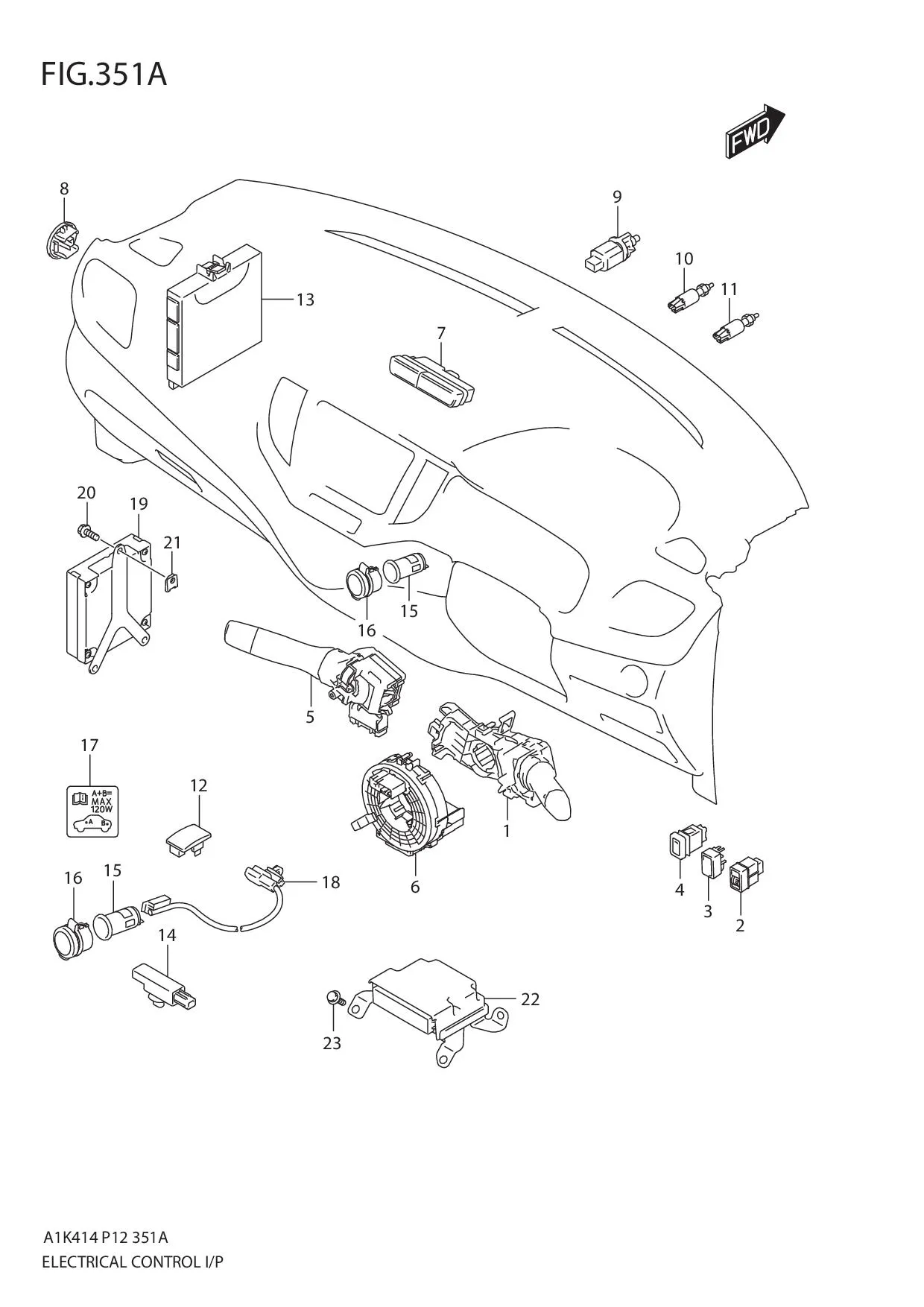FIG.351A ELECTRICAL CONTROL INSTRUMENTAL PANEL
