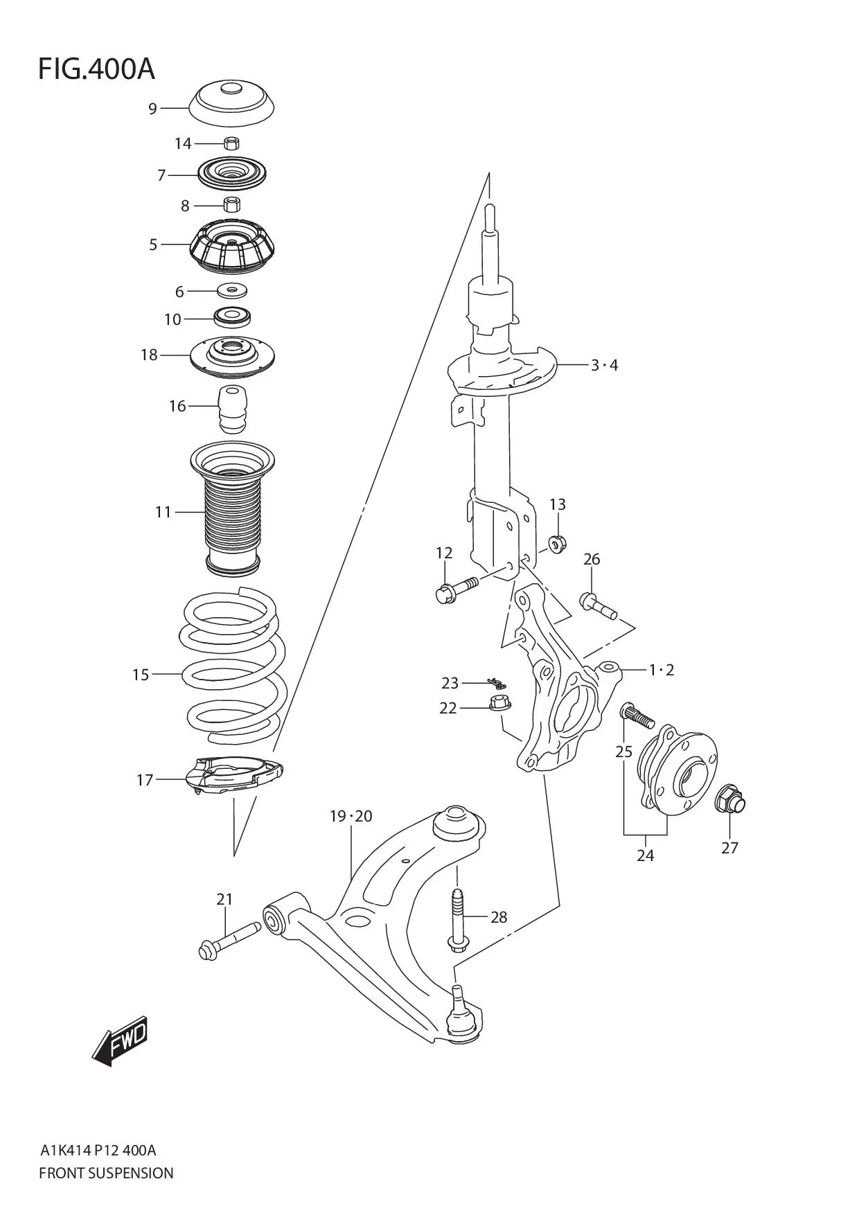 FIG.400A FRONT SUSPENSION