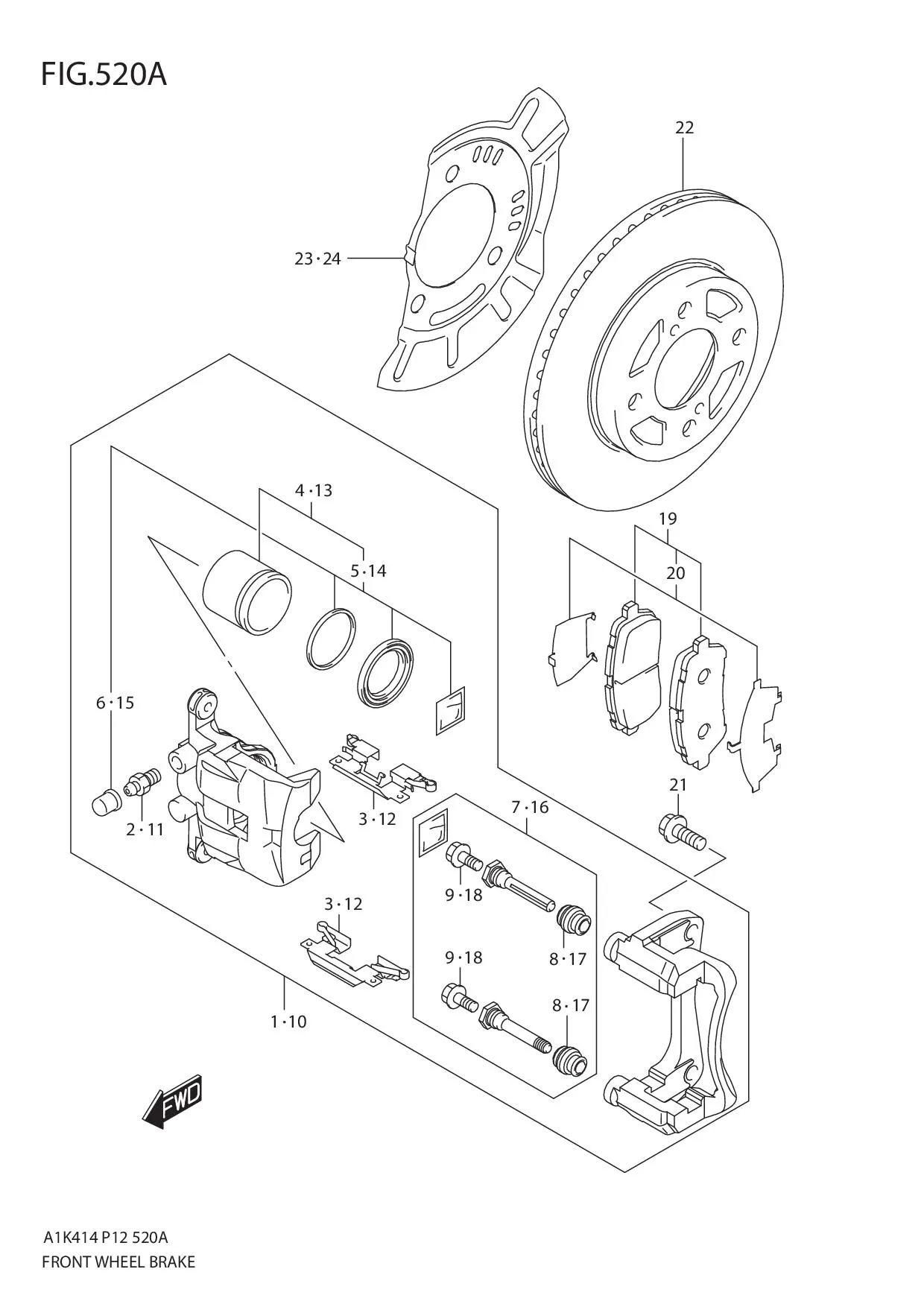 FIG.520A FRONT WHEEL BRAKE