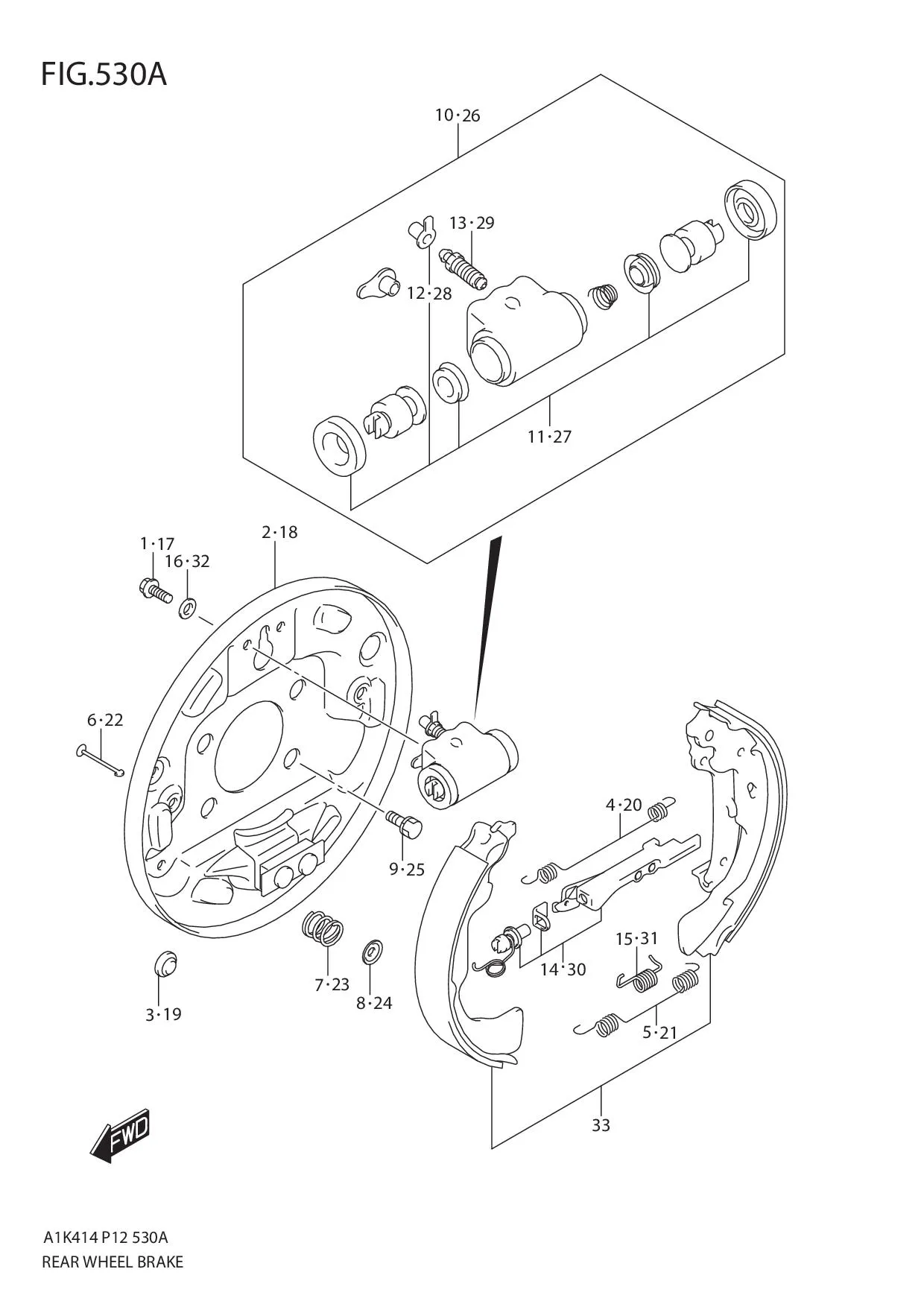FIG.530A REAR WHEEL BRAKE