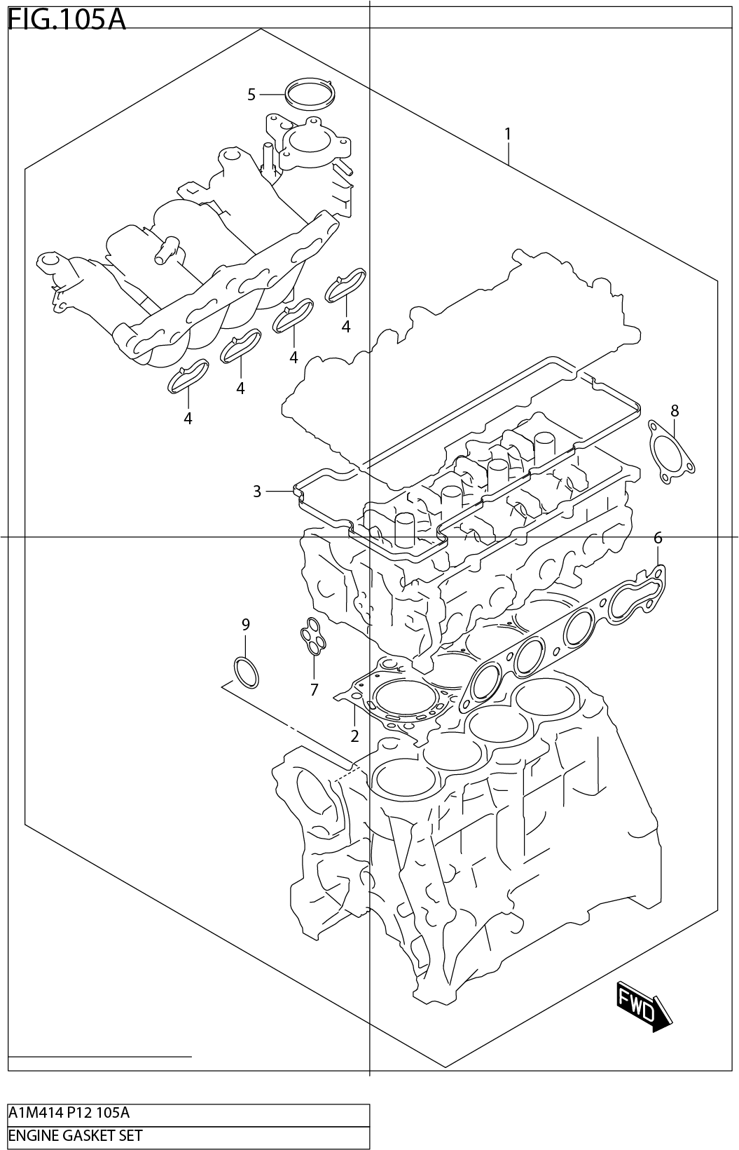 FIG.105A ENGINE GASKET SET