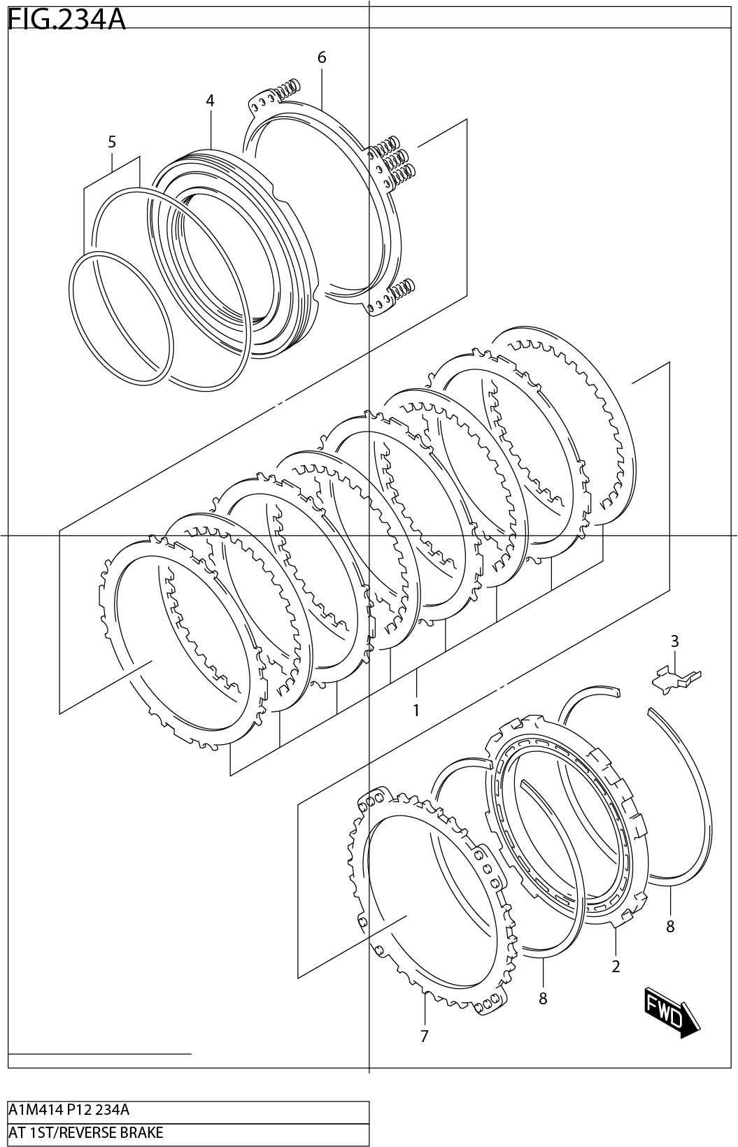 FIG.234A AT 1ST/REVERSE BRAKE (4AT)