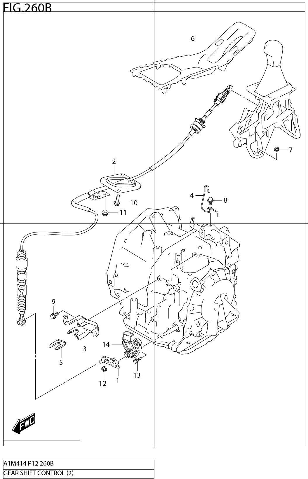 FIG.260B GEAR SHIFT CONTROL (4AT)