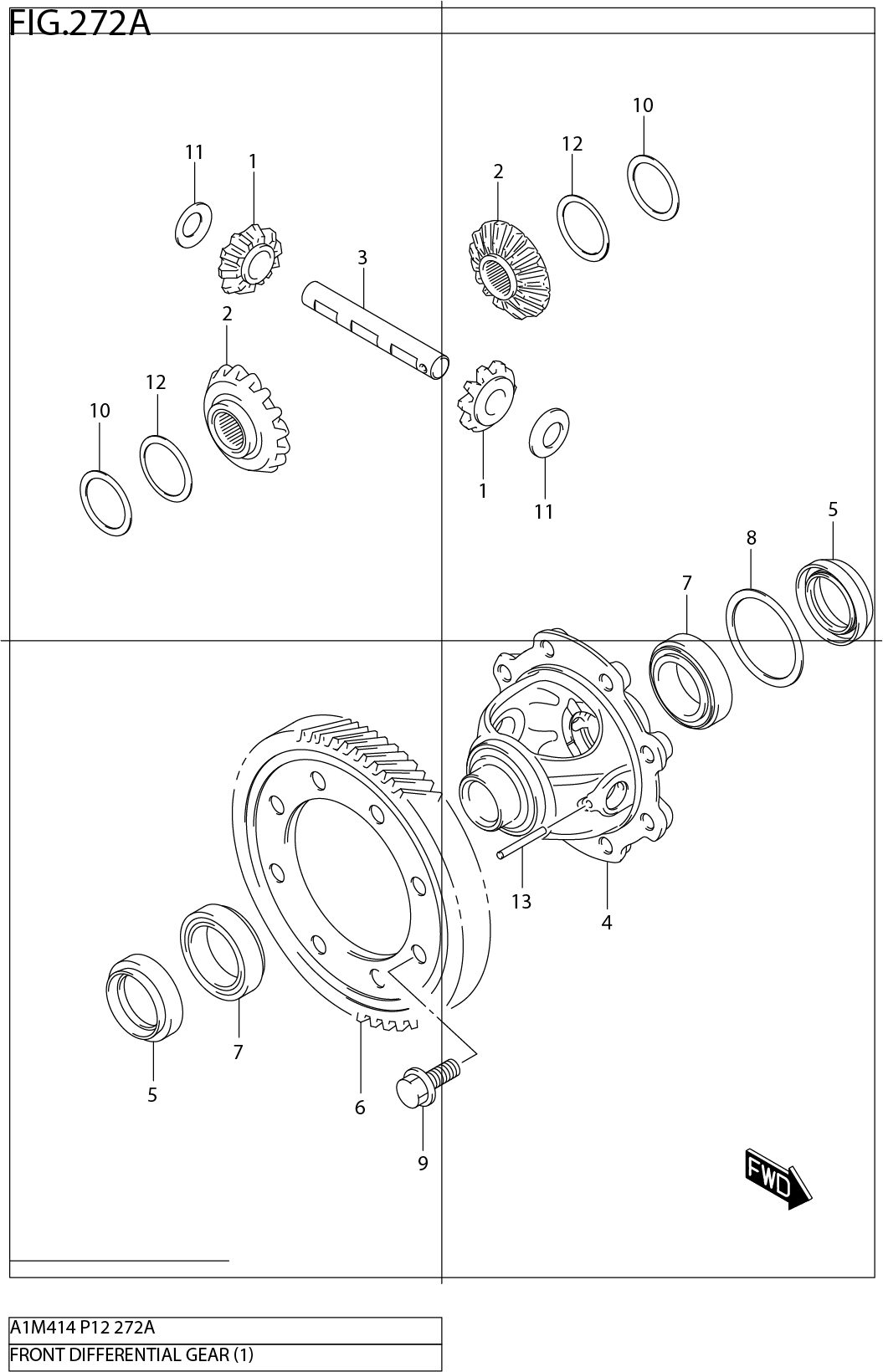 FIG.272A FRONT DIFFERENTIAL GEAR (5MT)