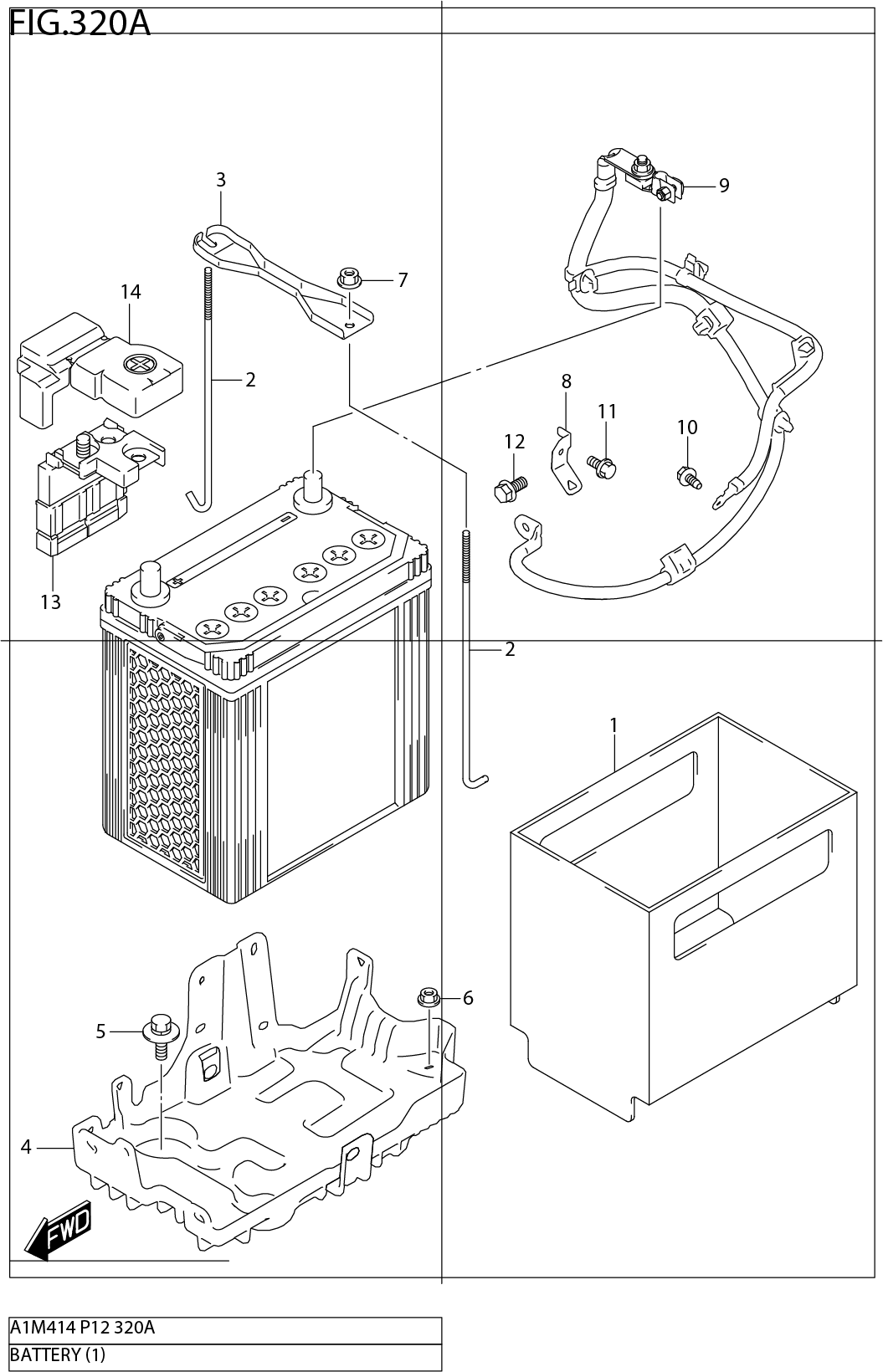 FIG.320A BATTERY (5MT:SEE NOTE)