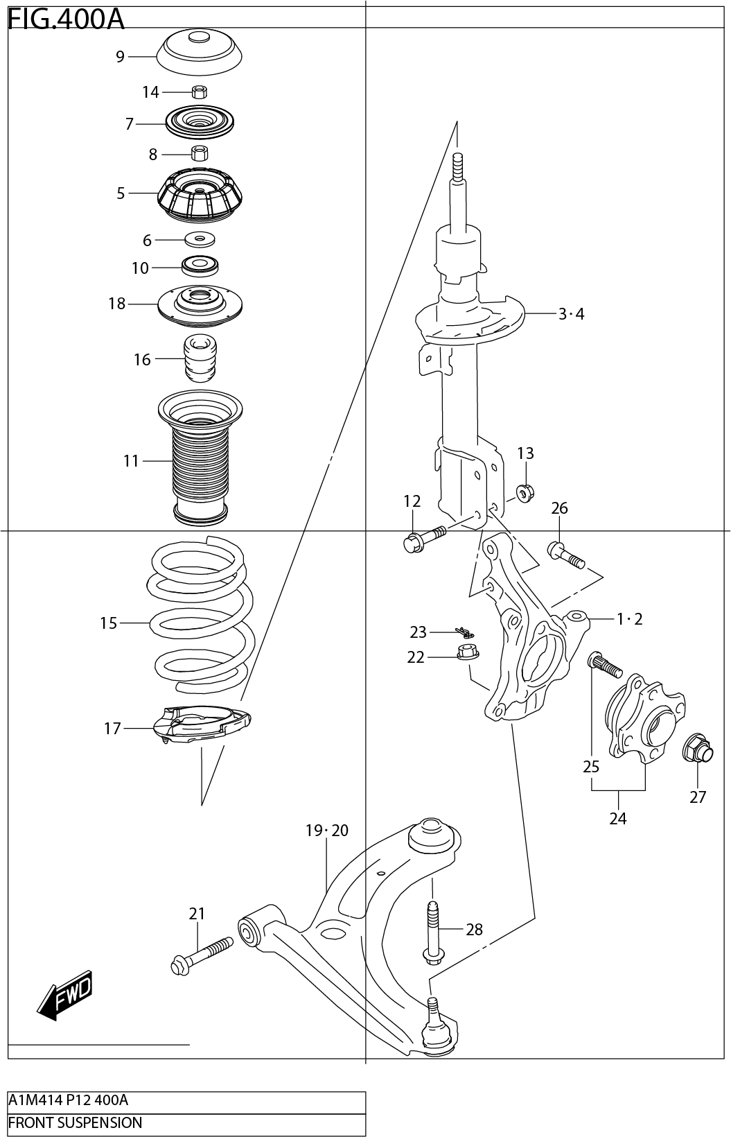 FIG.400A FRONT SUSPENSION