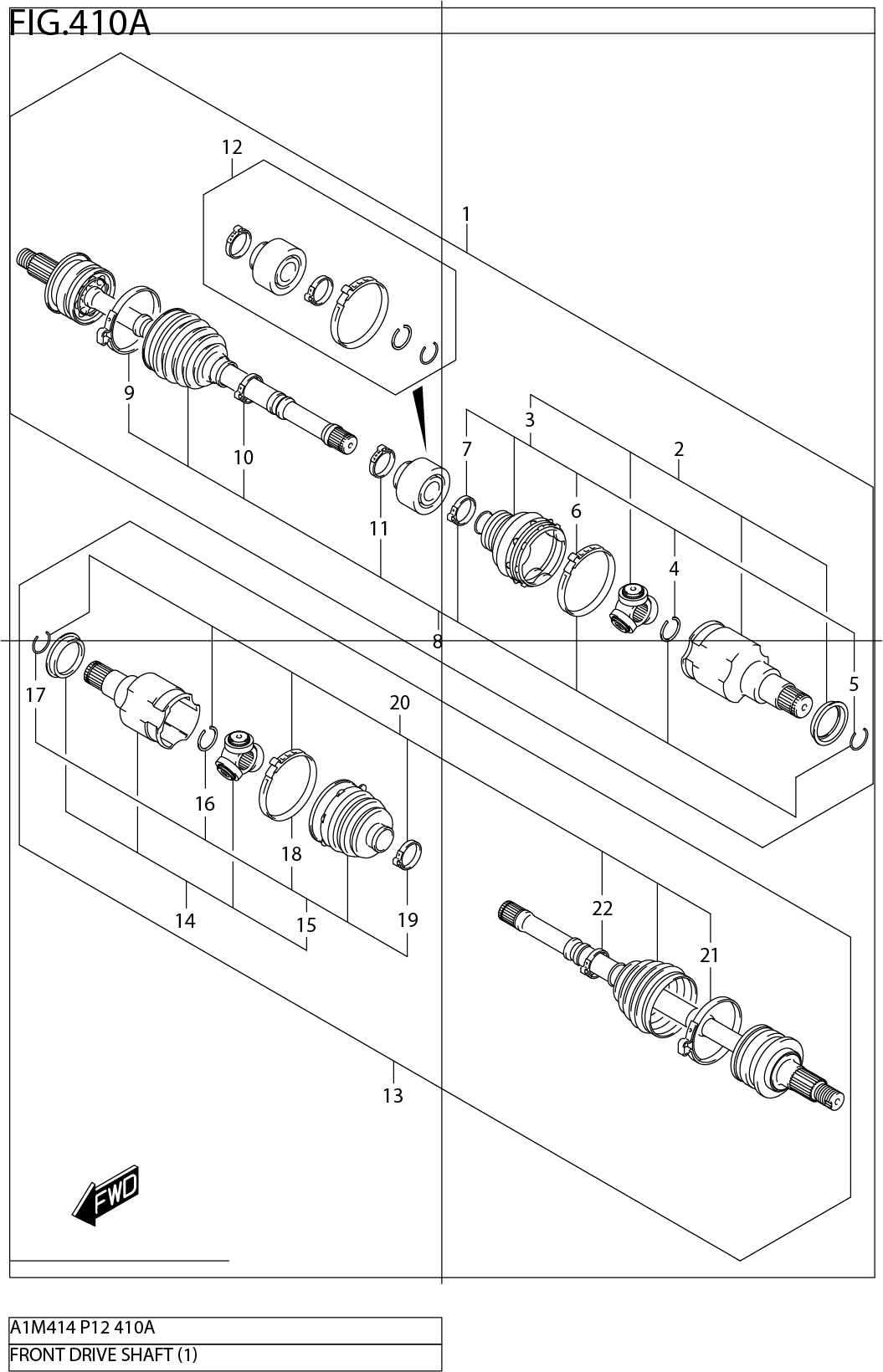 FIG.410A FRONT DRIVE SHAFT (5MT)