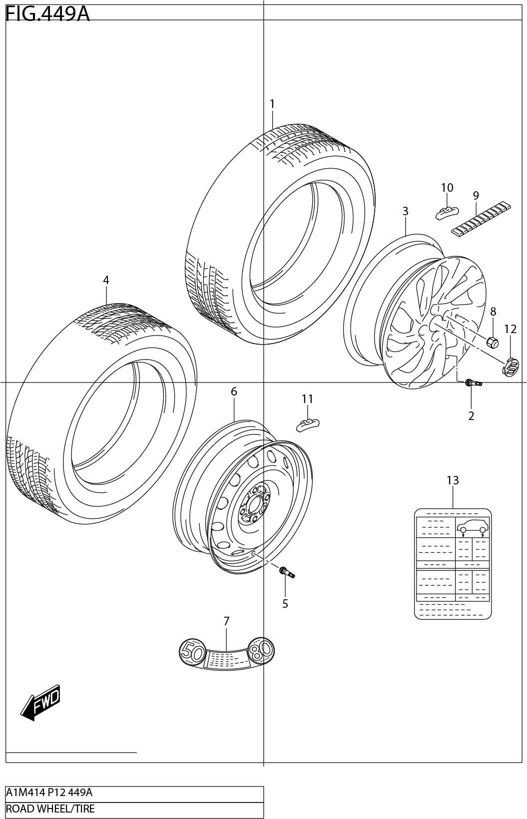 FIG.449A ROAD WHEEL/TIRE