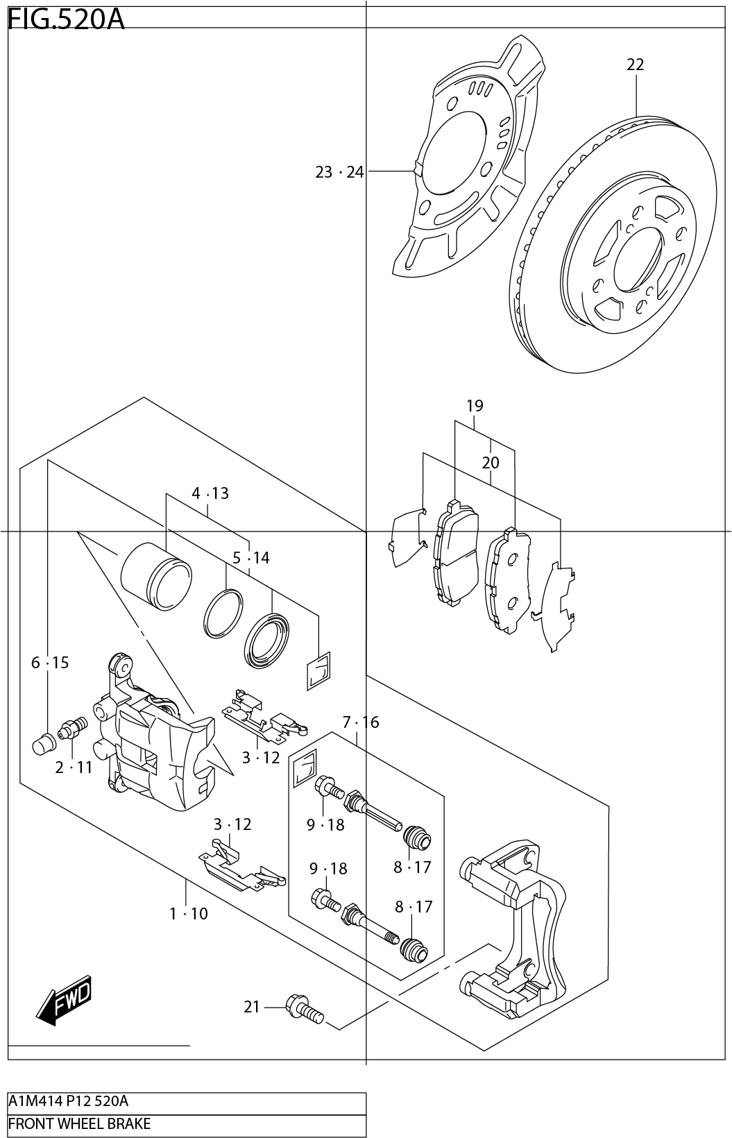 FIG.520A FRONT WHEEL BRAKE