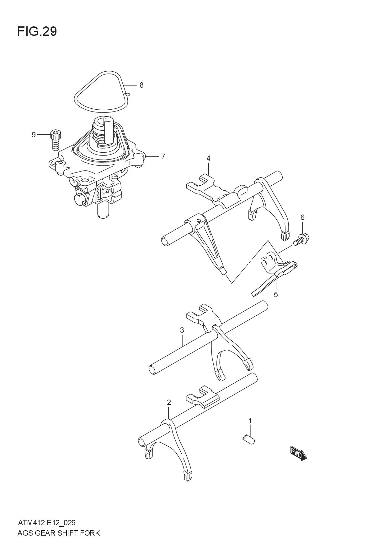 AGS GEAR SHIFT FORK (5AGS)