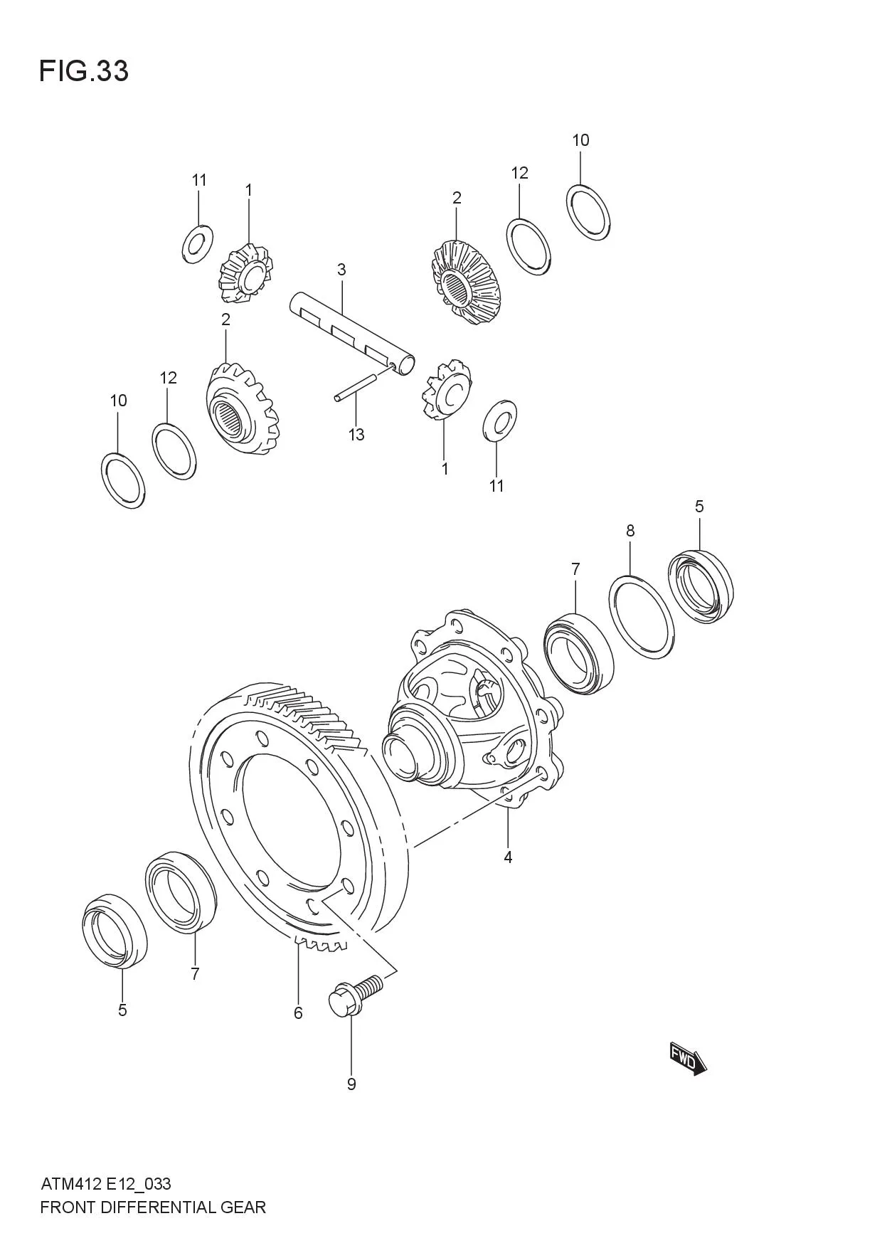 FRONT DIFFERENTIAL GEAR (5MT)