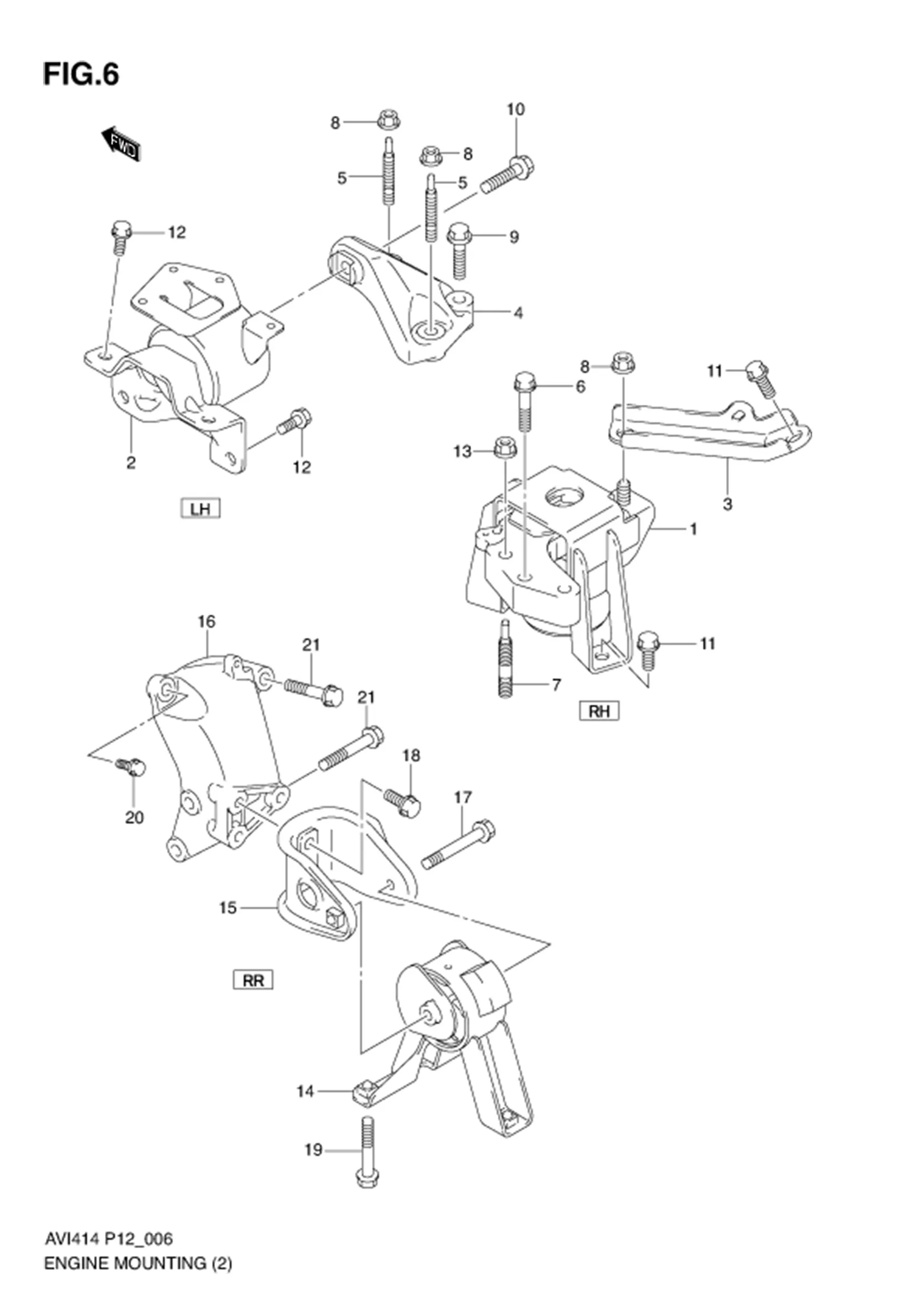 ENGINE MOUNTING (AT) 