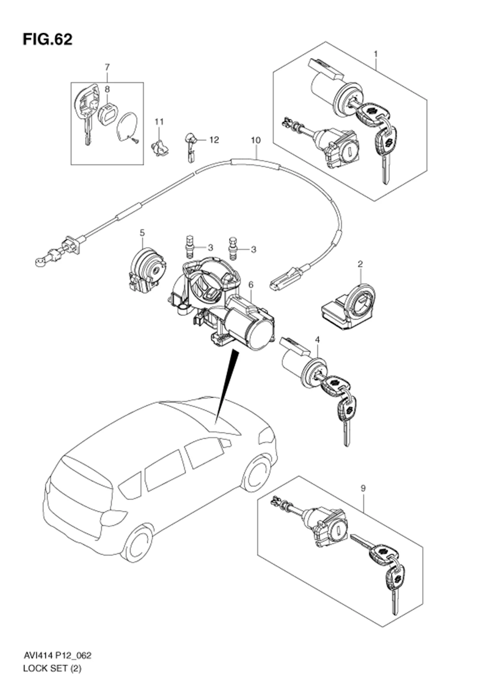 LOCK SET (DLX,SDX) 