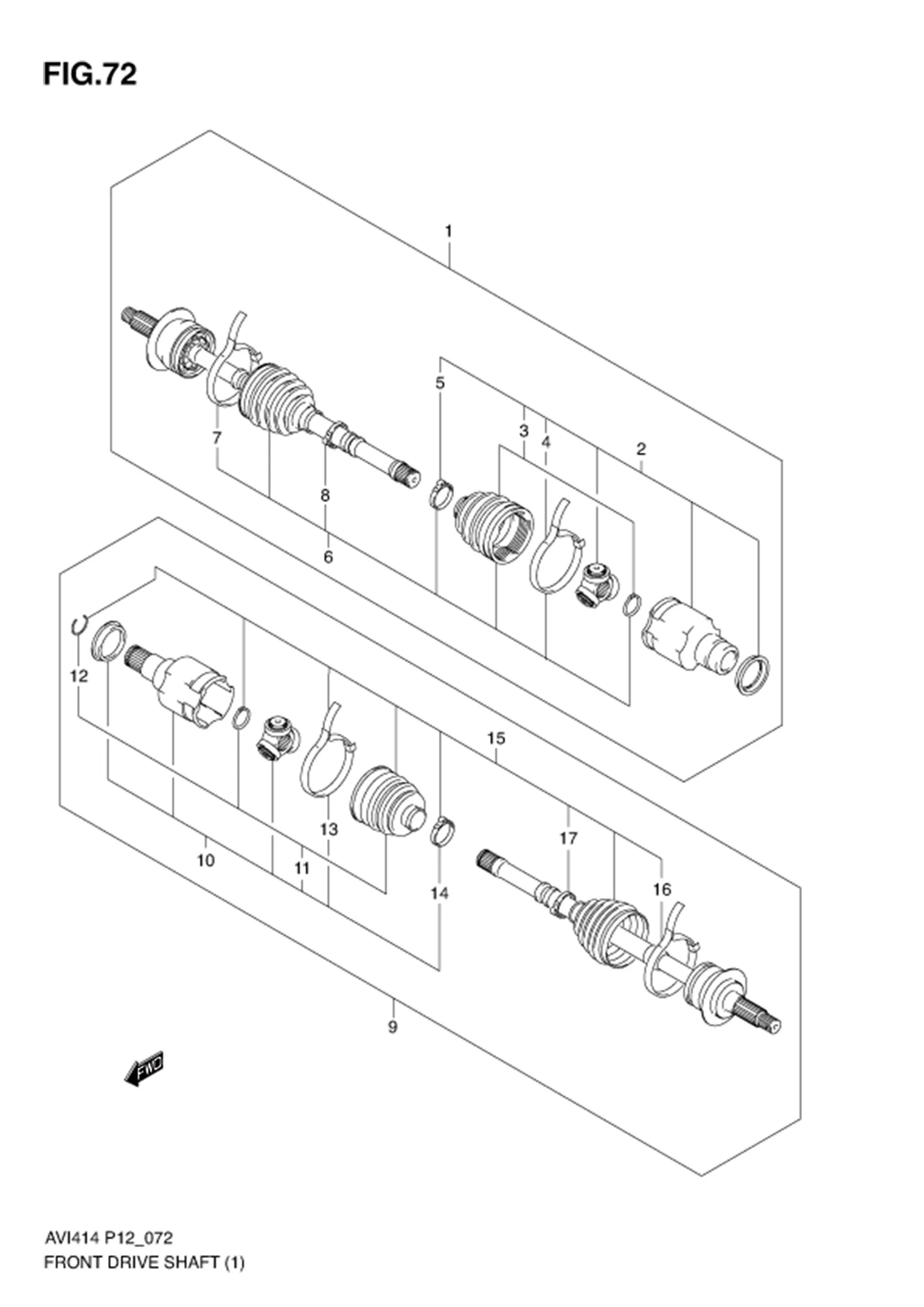 FRONT DRIVE SHAFT (MT) 