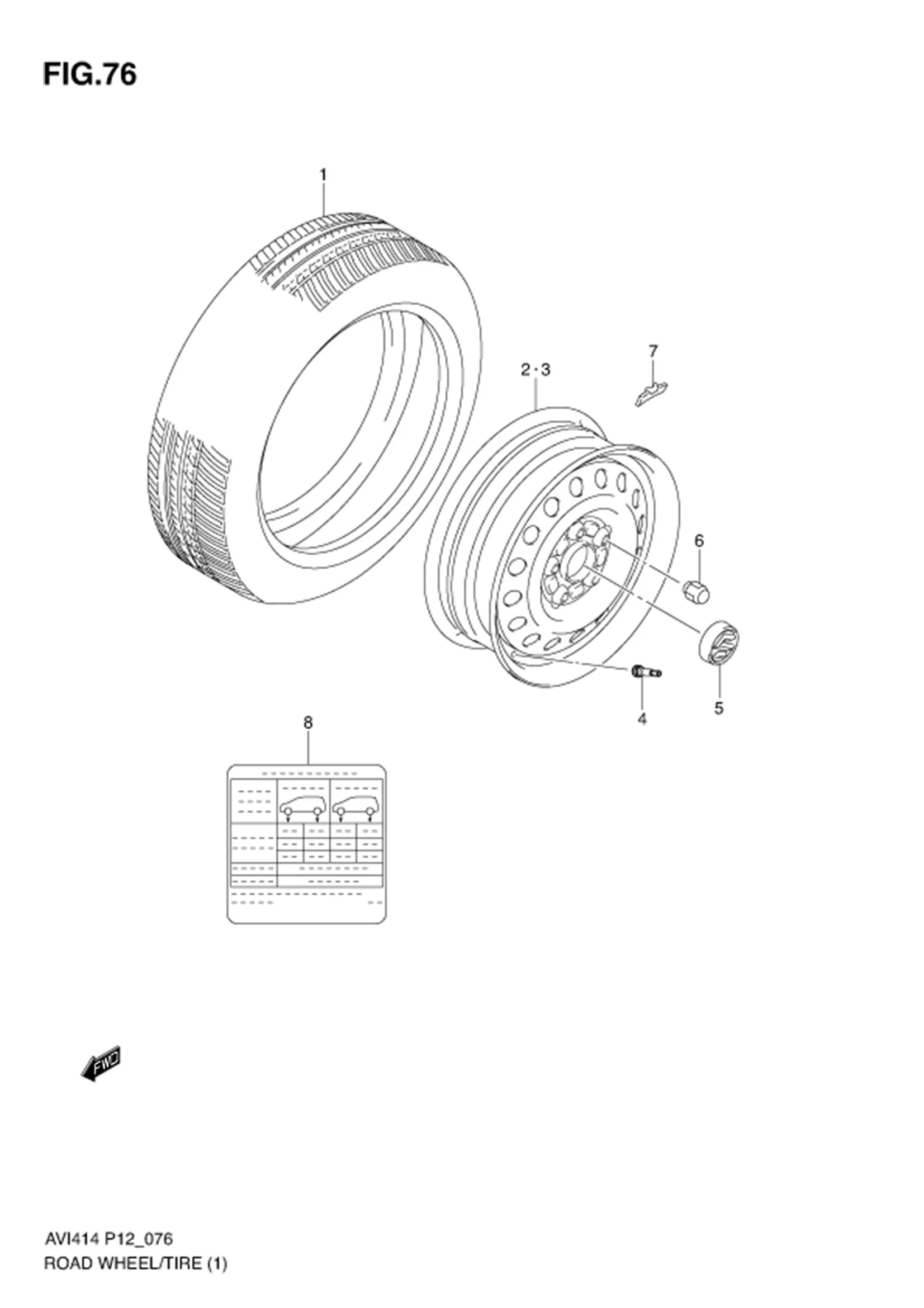 ROAD WHEEL/TIRE (STD) 