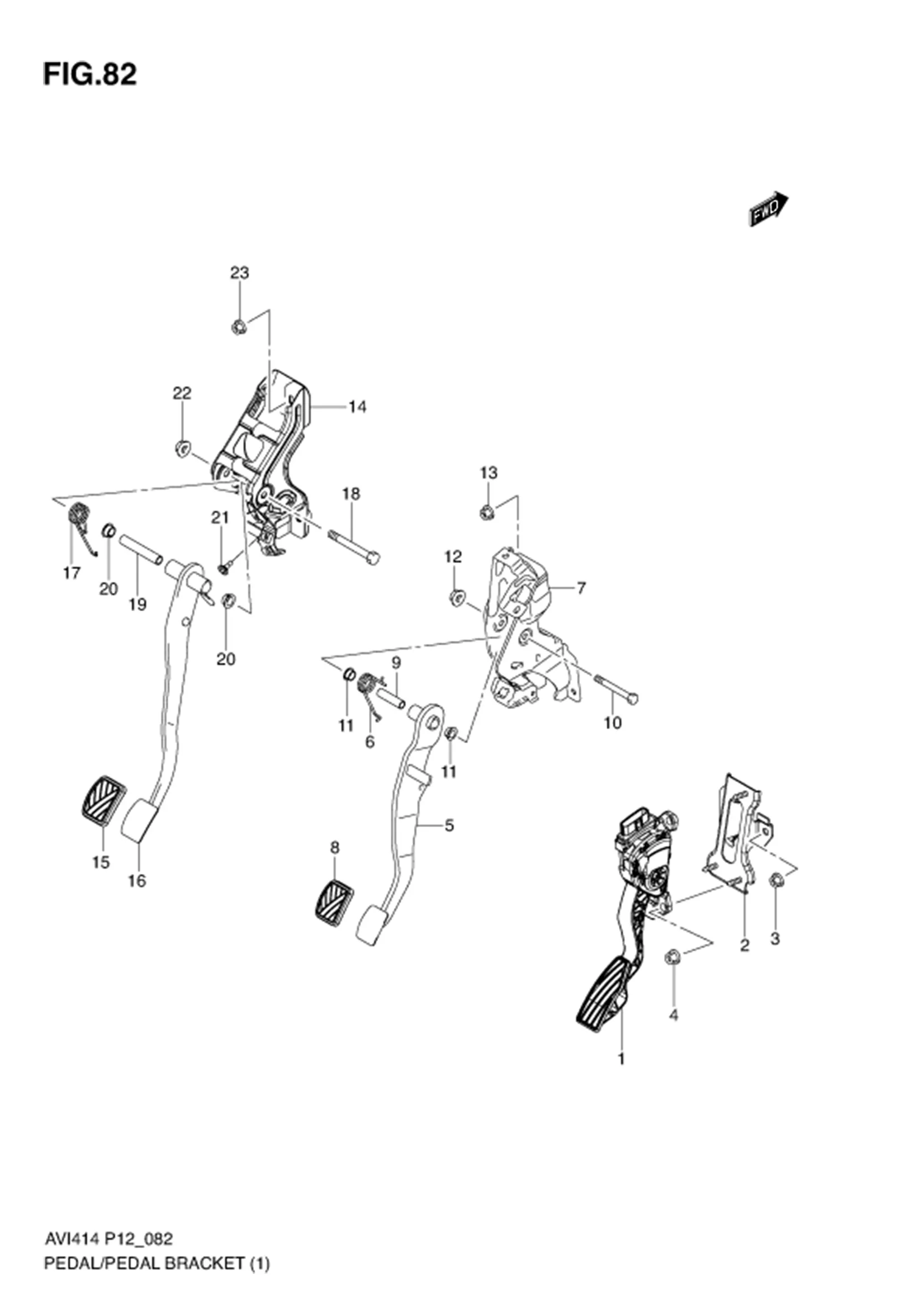 PEDAL/PEDAL BRACKET (MT) 