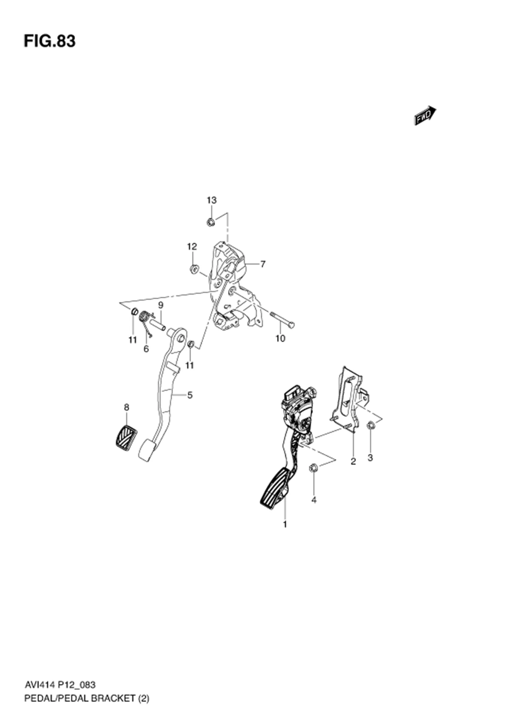 PEDAL/PEDAL BRACKET (AT) 