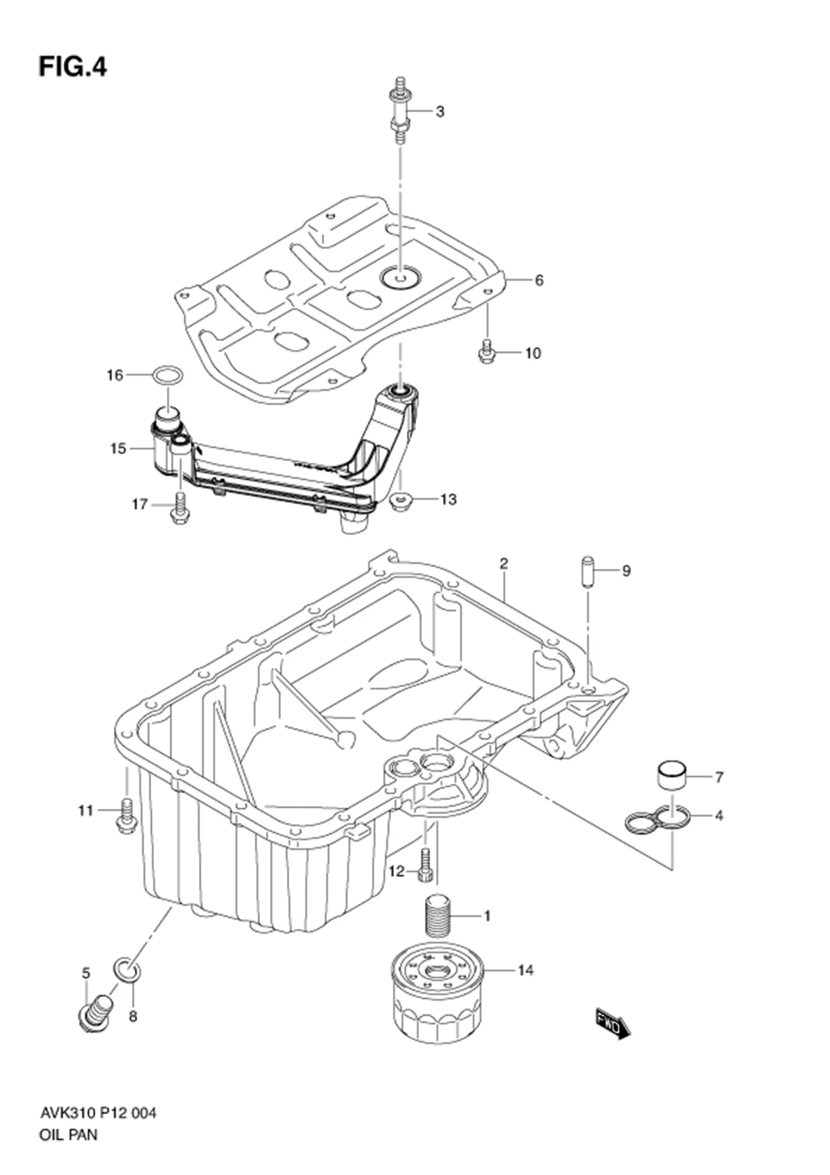 FIG.4 OIL PAN