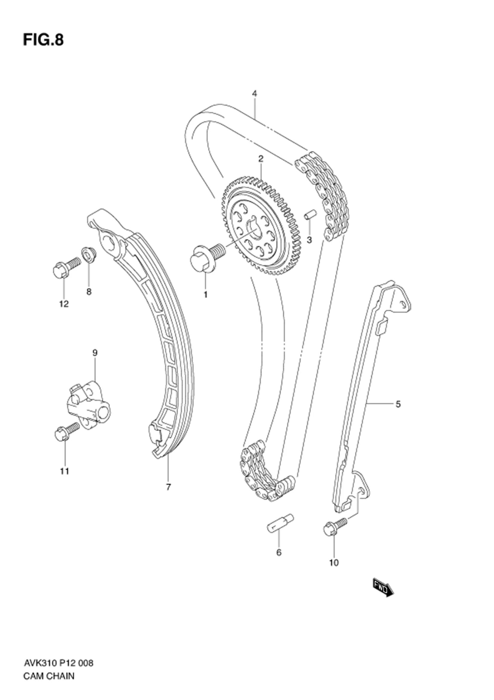 FIG.8 CAM CHAIN 