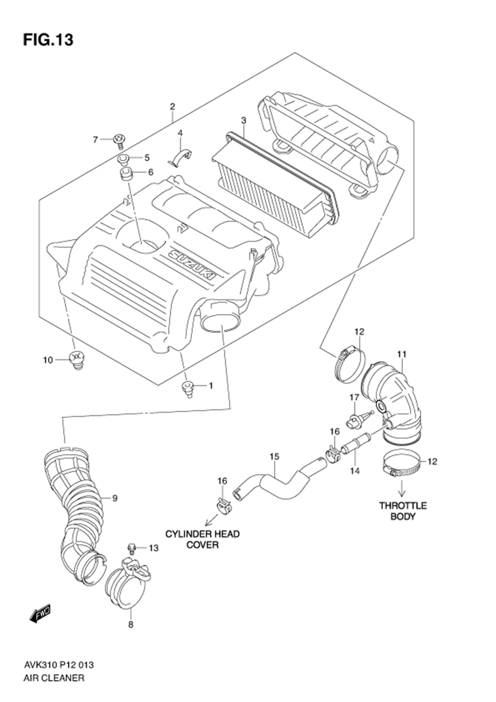 FIG.13 AIR CLEANER 