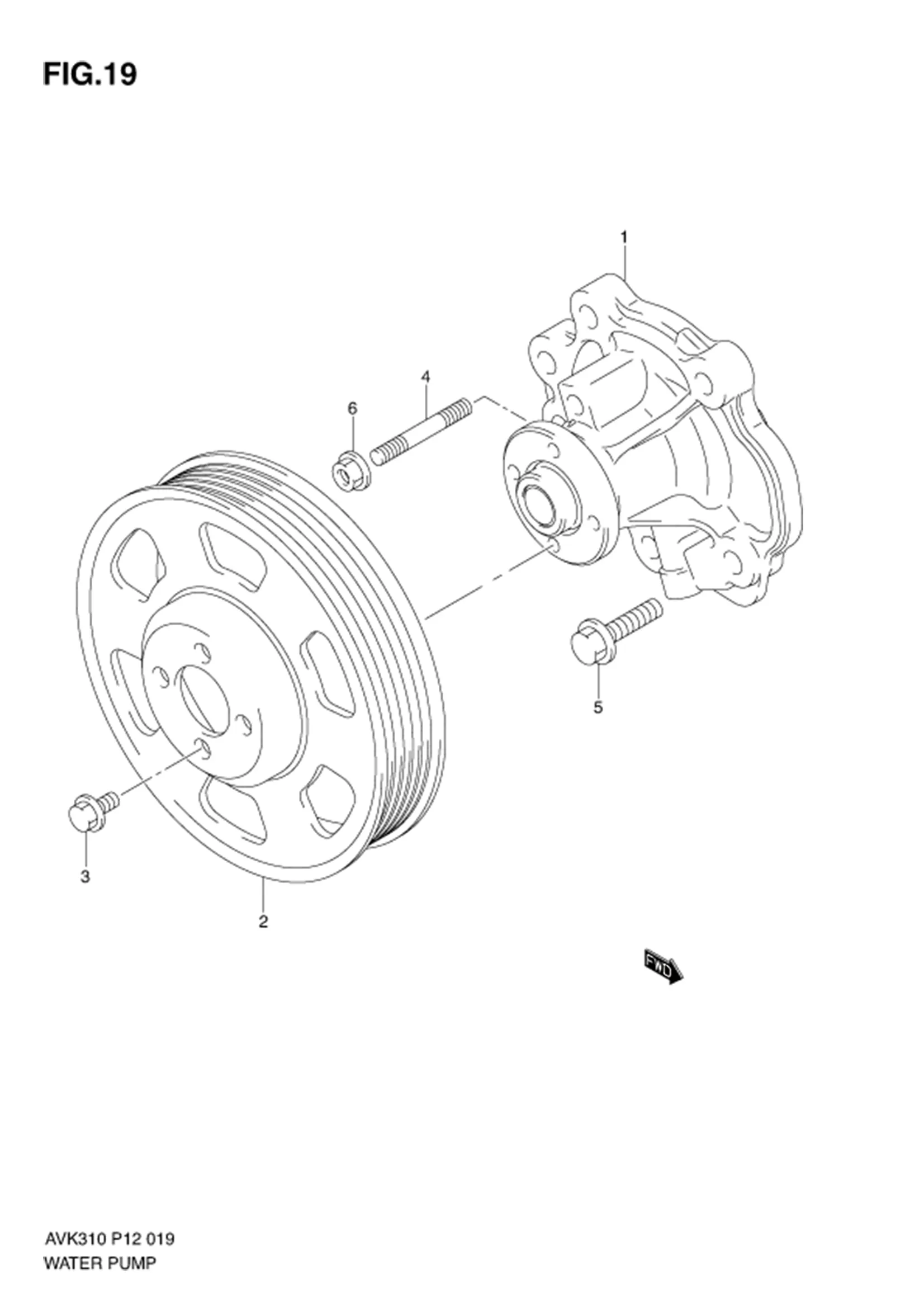FIG.19 WATER PUMP 
