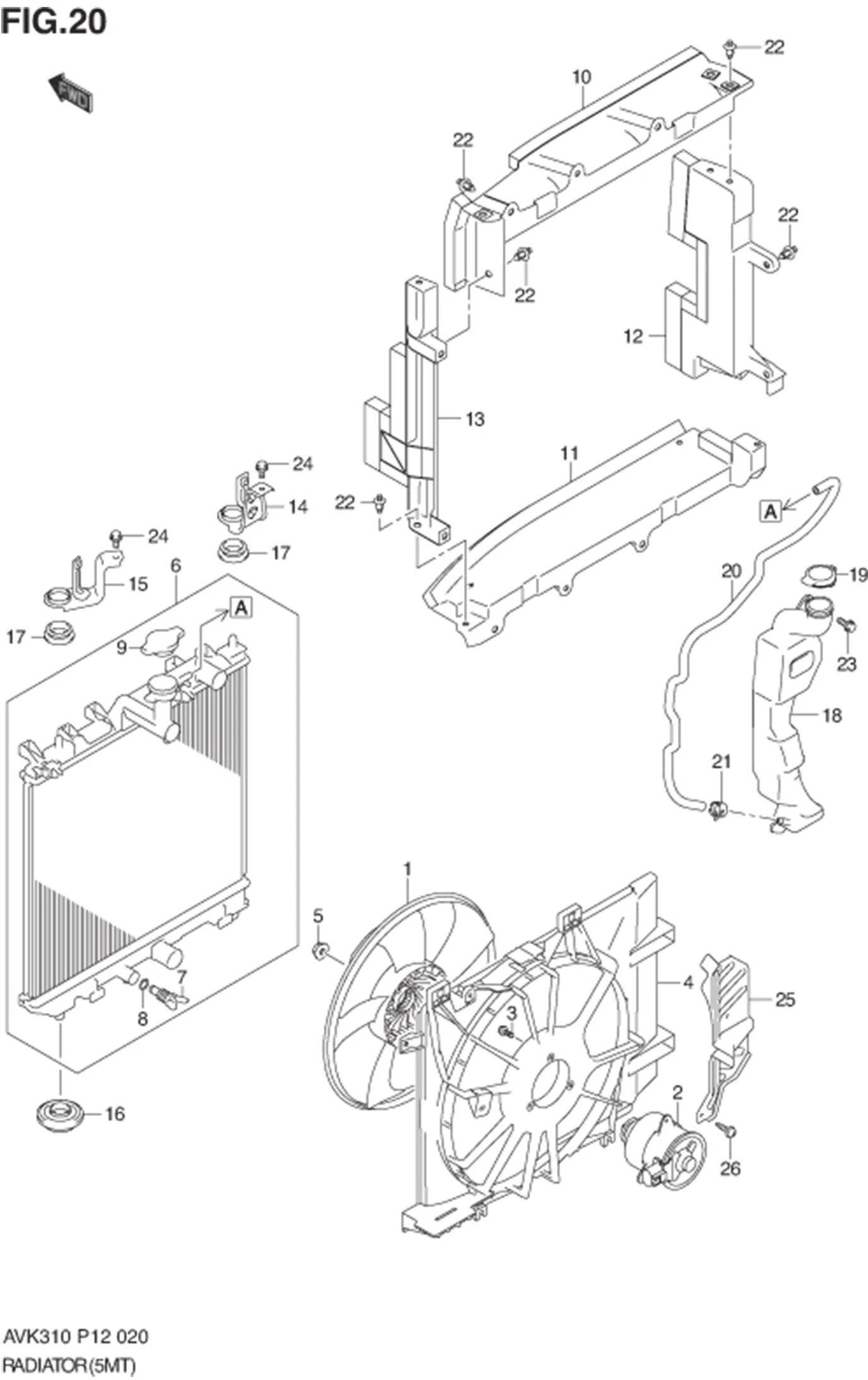 FIG.20 RADIATOR (5MT) 