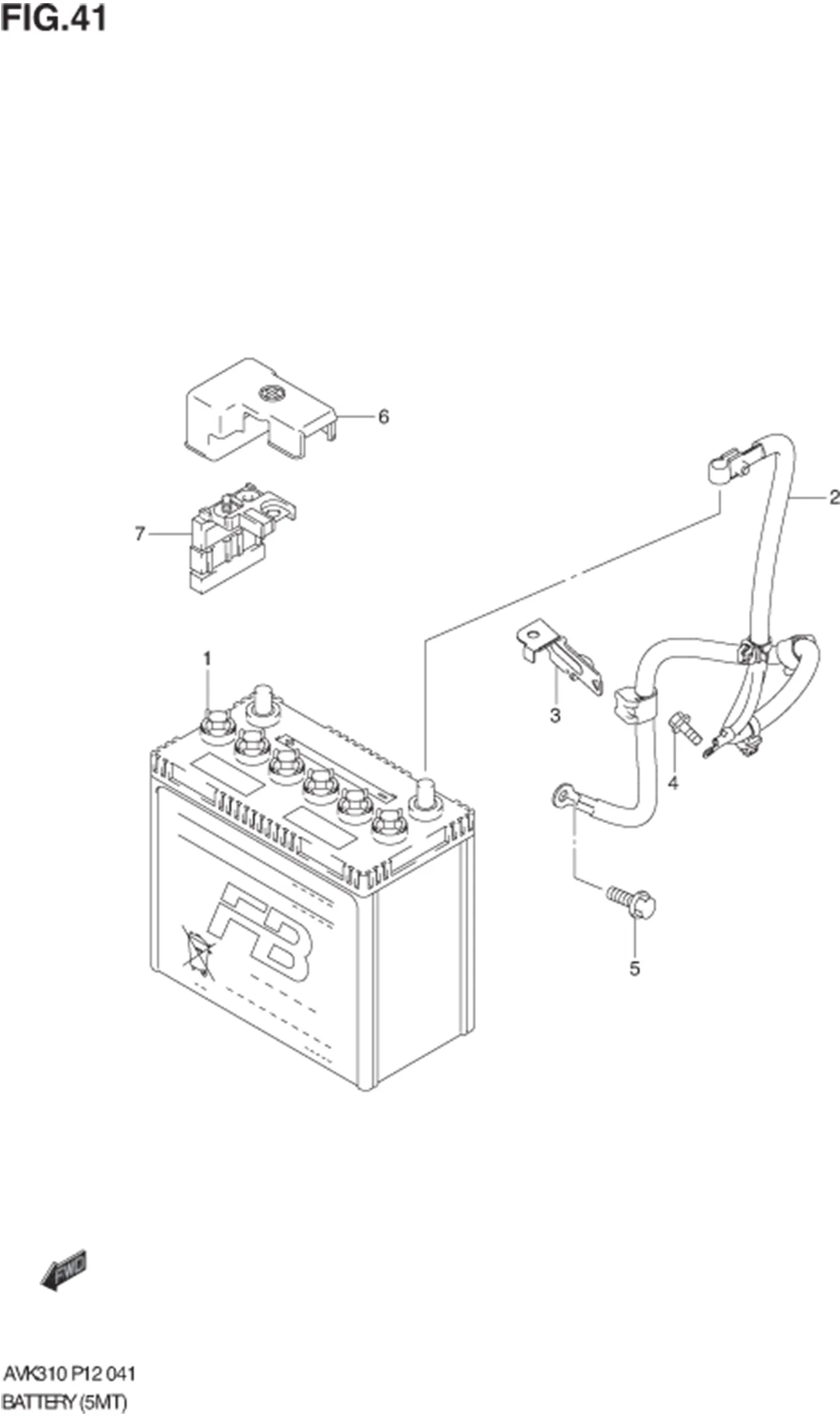 FIG.41 BATTERY (5MT) 