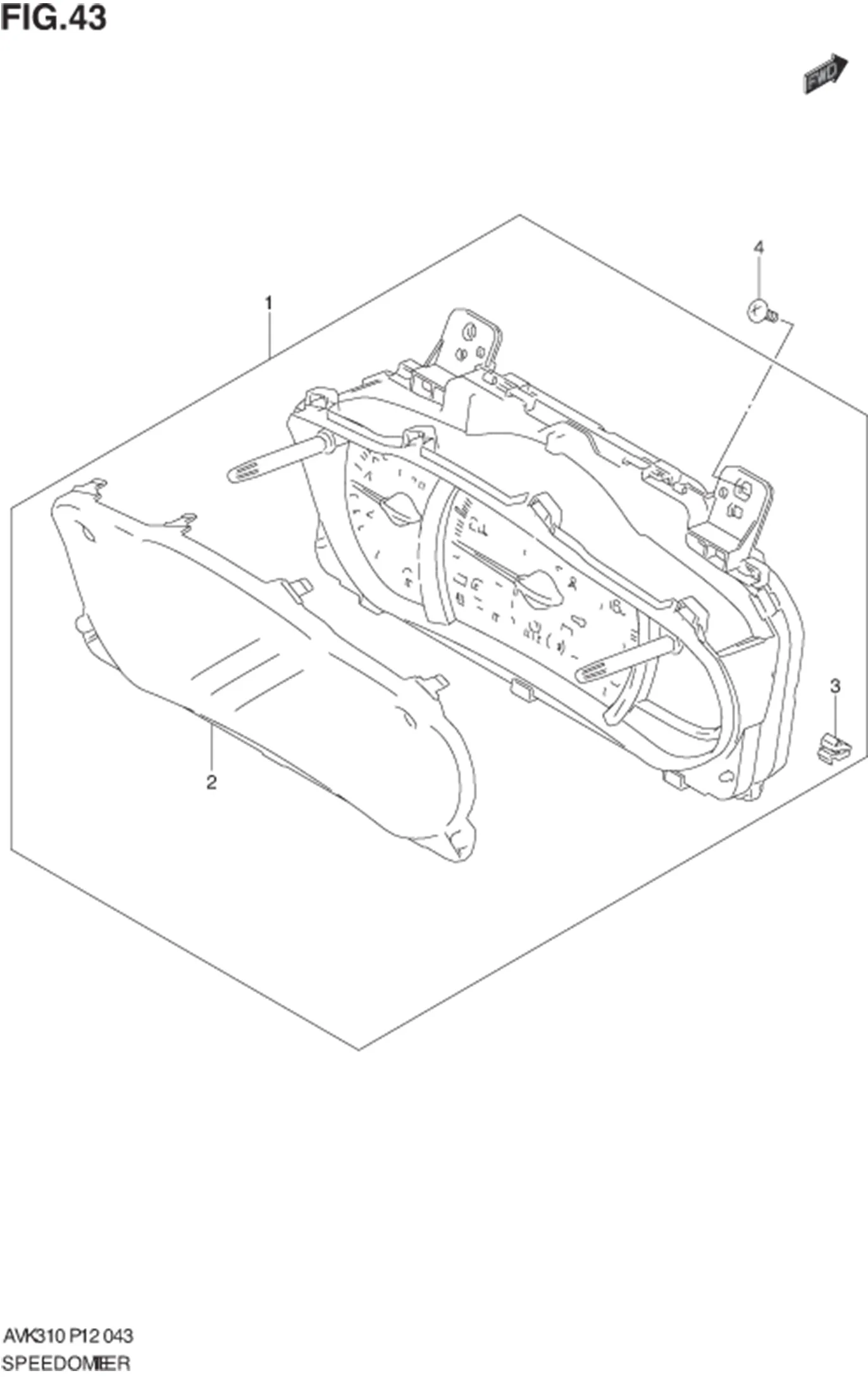 FIG.43 SPEEDOMETER (GLX) 
