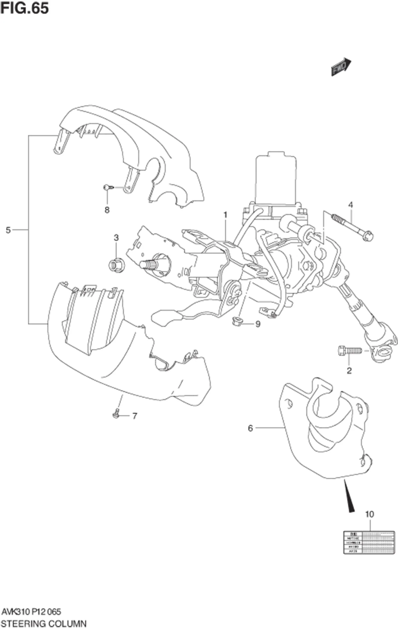 FIG.65 STEERING COLUMN 