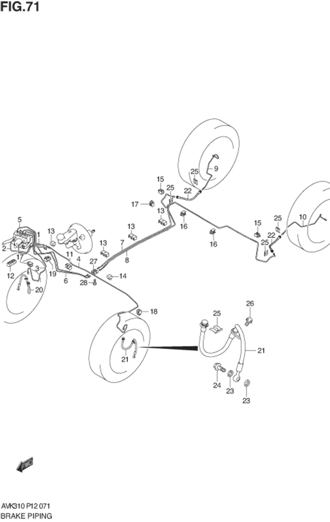 FIG.71 BRAKE PIPING 