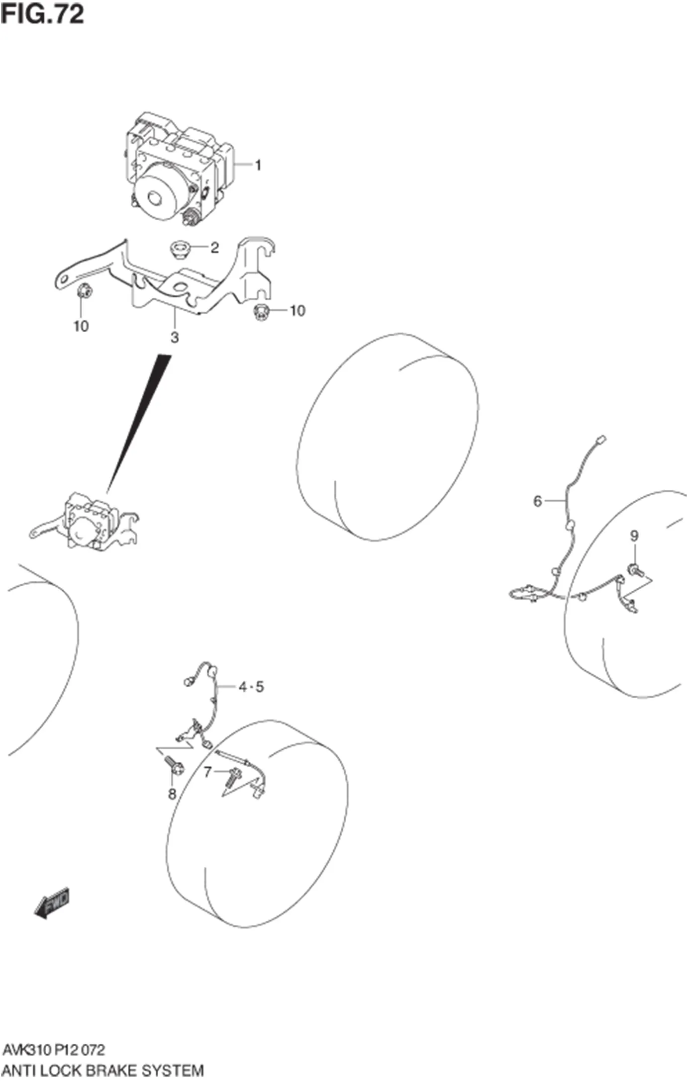 FIG.72 ANTI LOCK BRAKE SYSTEM 