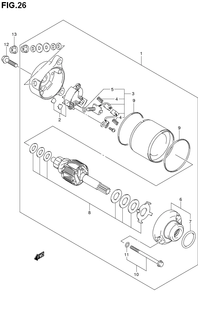 FIG.26 STARTING MOTOR