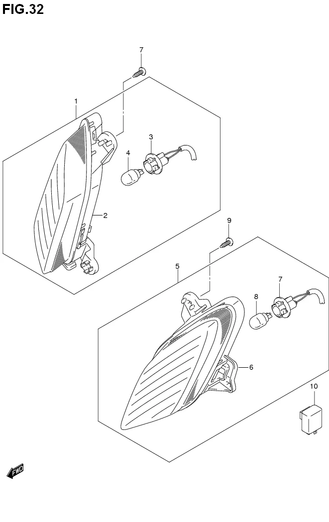 FIG.32 FRONT TURN SIGNAL LAMP