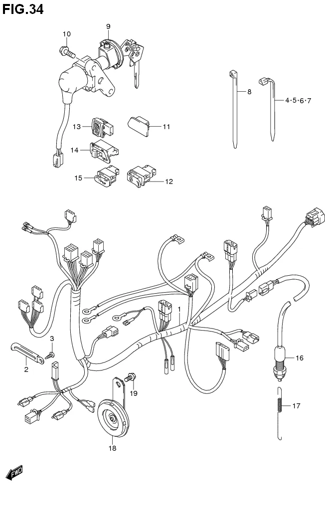 FIG.34 WIRING HARNESS