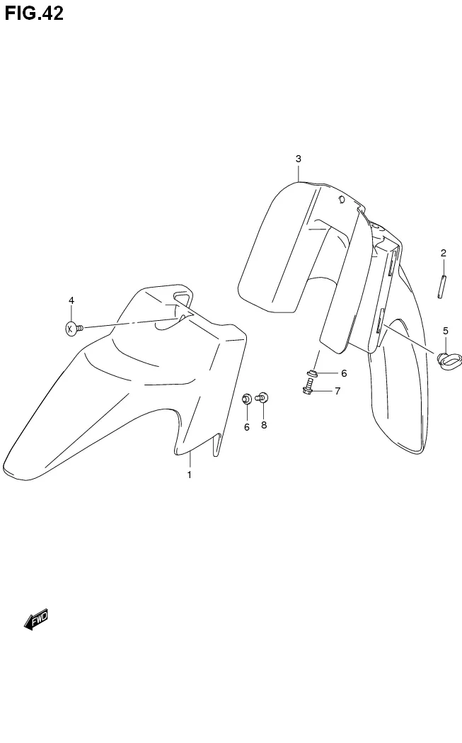 FIG.42 FRONT FENDER