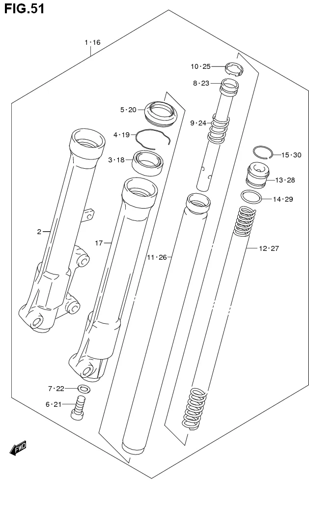 FIG.51 FRONT FORK DAMPER