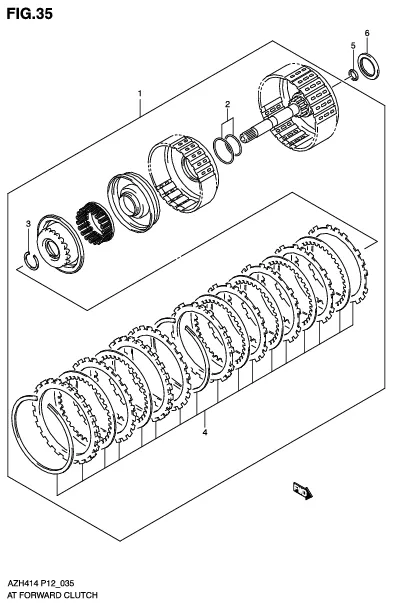 FIG.35 AT FORWARD CLUTCH (AT)