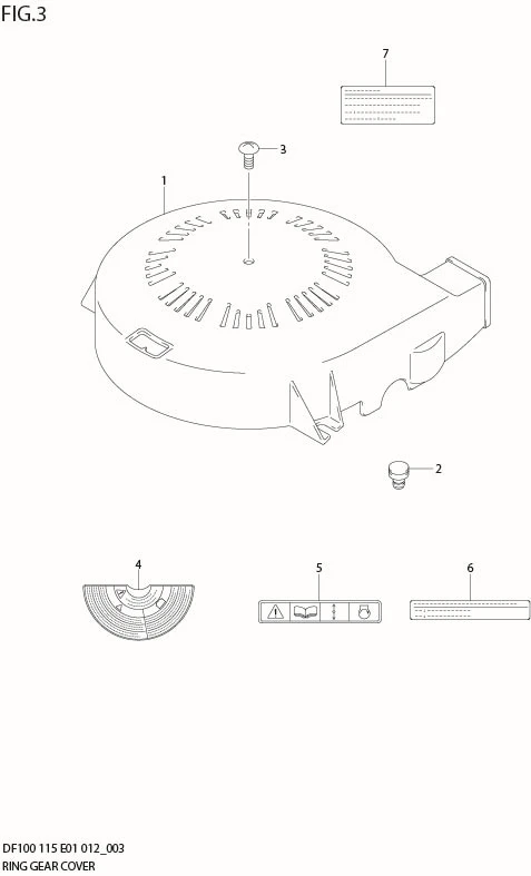 FIG 3   RING GEAR COVER (DF100T E1)