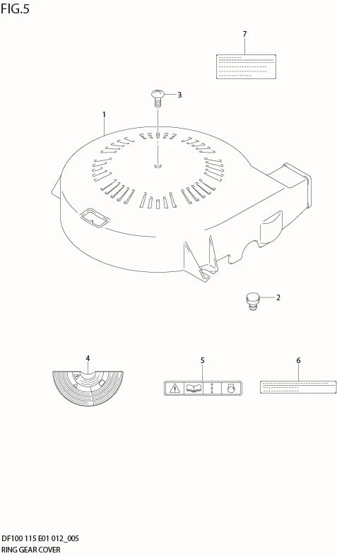 FIG 5   RING GEAR COVER (DF115T E1)