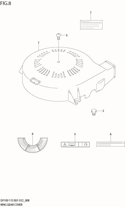 FIG 8   RING GEAR COVER (DF115Z E40)