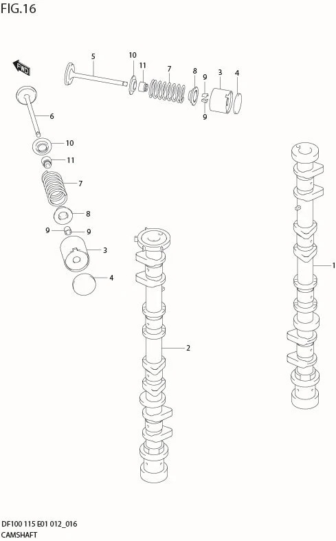 FIG 16  CAMSHAFT (DF115Z E40)