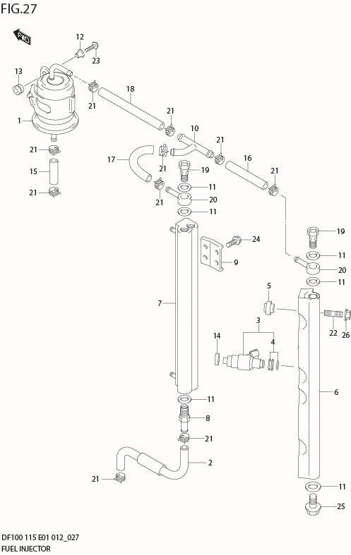 FIG 27  FUEL INJECTOR (DF115T E1)